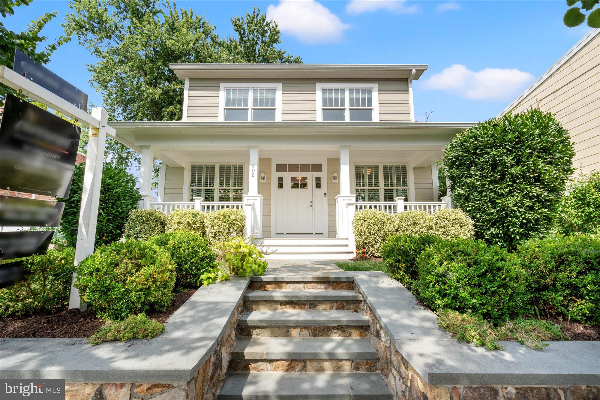 Welcome to 508 E Custis Avenue, a luxury home in Del Ray, Virginia, built from the ground up in 2018. This beautiful home boasts nearly 4000 finished square feet and has been lovingly maintained and curated with custom woodwork, stylish wallpaper and beautiful window coverings. The charming front porch greets you to this stunning expanded craftsman. Enter into the foyer and find a large bedroom (makes a great office too!) to your right and an adjacent full bathroom. Perfect for working from home or hosting overnight guests! A spacious dining room is to the left, flowing seamlessly to the butler's pantry and bar - perfect for entertaining and hosting dinners with family and friends. Just beyond is the gourmet kitchen - with Viking appliances, an oversized island and storage for days, the kitchen is truly the heart of the home. A breakfast area is found off the kitchen and overlooks a fabulous family room. With space for everyone to cozy-up to the fire, the family room is ideal for everyday living and entertaining. A stunning patio with mature trees and landscaping is ideal for working from home on crisp, fall days or hosting weekend BBQs. A convenient mudroom with cubbies/lockers rounds out this floor.  Head upstairs and find four bedrooms and two full bathrooms. The primary suite boasts a luxurious en-suite bath with double vanities, stand-up shower with double shower heads, a soaking tub and a private water closet. Three additional bedrooms - two with custom wallpaper, light fixtures and trim work - share a hall bathroom. A laundry room rounds out the upper level. Head downstairs to the spacious recreation room - perfect for game nights, checking out the newest blockbuster or as a play area. The sixth bedroom and a fourth full bathroom are also found on this level as well as a utility room with additional storage-  this large room could easily be used as a gym! The rear, fully fenced yard has been lovingly cared for and features beautiful plantings, flowering perennials and evergreen trees. The driveway is convenient and allows for easy access to the mudroom entrance. Solar panels have been purchased and provide energy savings and very reduced electric bills! You will love living in Del Ray with easy access to charming shops and restaurants, the weekly farmer's market, local events and festivals plus all the shops and restaurants in Potomac Yard/Oakville Triangle/Crystal City. Walk to the Metro or jump on the GW Parkway - commuting is a dream! Close to Reagan National Airport and DC - this location is amazing. Owner will convey a membership to Little Hunting Park Pool with purchase! Welcome home!