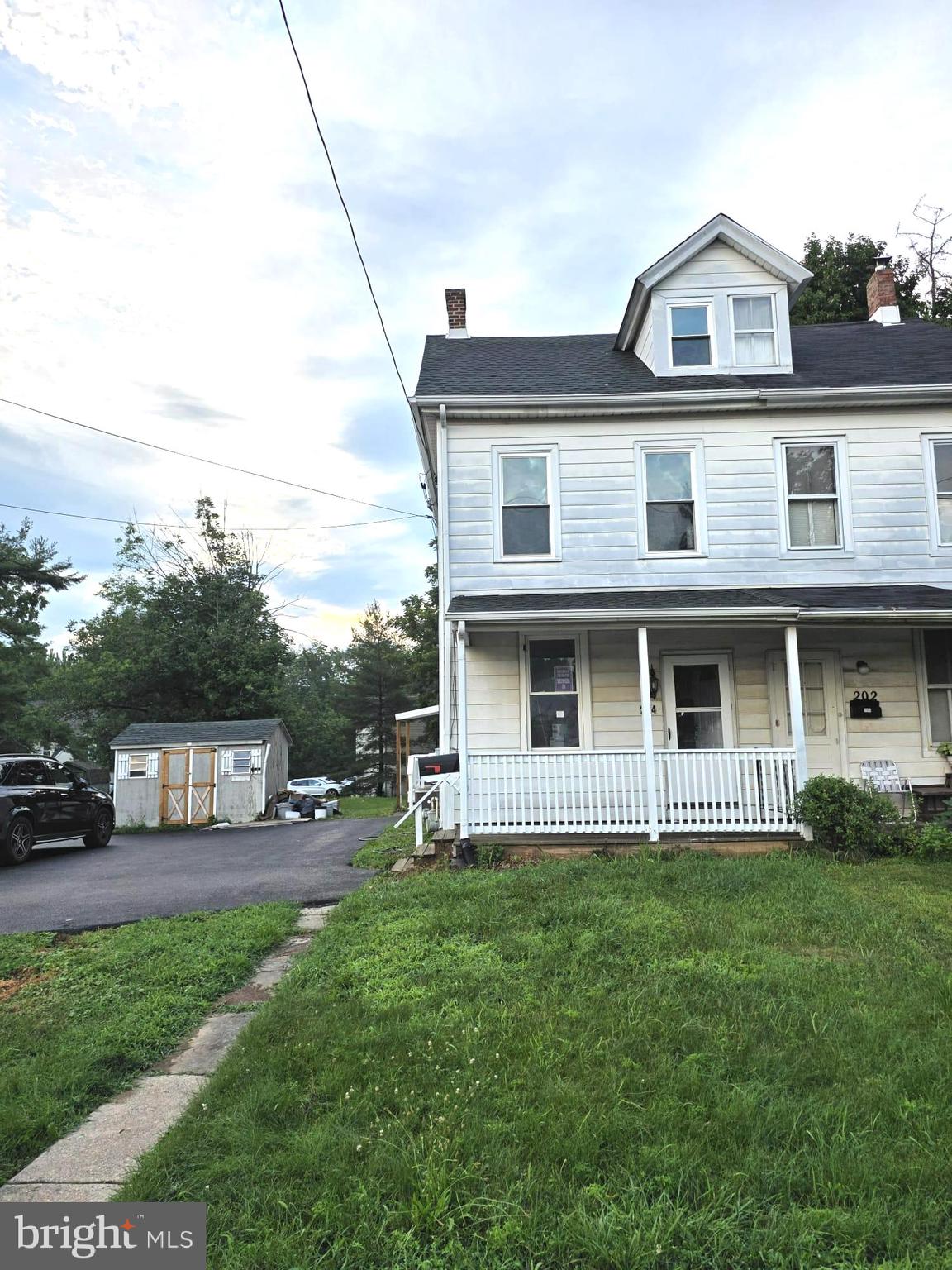 Completely renovated; around 1500 SFT inside; central air (2022), new main level flooring, newer roof and gutters (2017), newer forced hot air natural gas heater (2017), sewer pipe replacement (2017), modern updates to light switches, socket covers and new vent covers, newer windows on the first floor (2017), brand new windows on the second and third levels (2022), and full bathroom (2026) at the first floor. The unfinished basement is waterproofed with a sump pump and French drain and is great for storage. The attic converted to bedroom with heating system. There is also a large driveway with off street parking for 4 plus cars. This home is conveniently located in close proximity to North Wales Elementary School, Parkside Place Park and Tennis Courts, the local public pool, the library, shopping centers, bus and train stations. Close to route 202, 276 and 476. More pictures will upload soon.