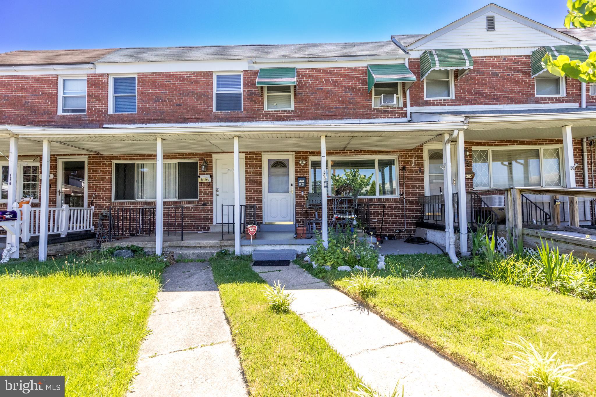Beautiful 3 bed 1.5 bath rowhome with a finished basement, gorgeous hardwood floors on the main and upper levels.  Open concept kitchen area with stainless steel, beautiful maple cabinets and granite countertops.  Rear covered deck, open back yard that can be used as a private driveway or for cookouts and entertaining.  Priced to sell, schedule your appointment today!