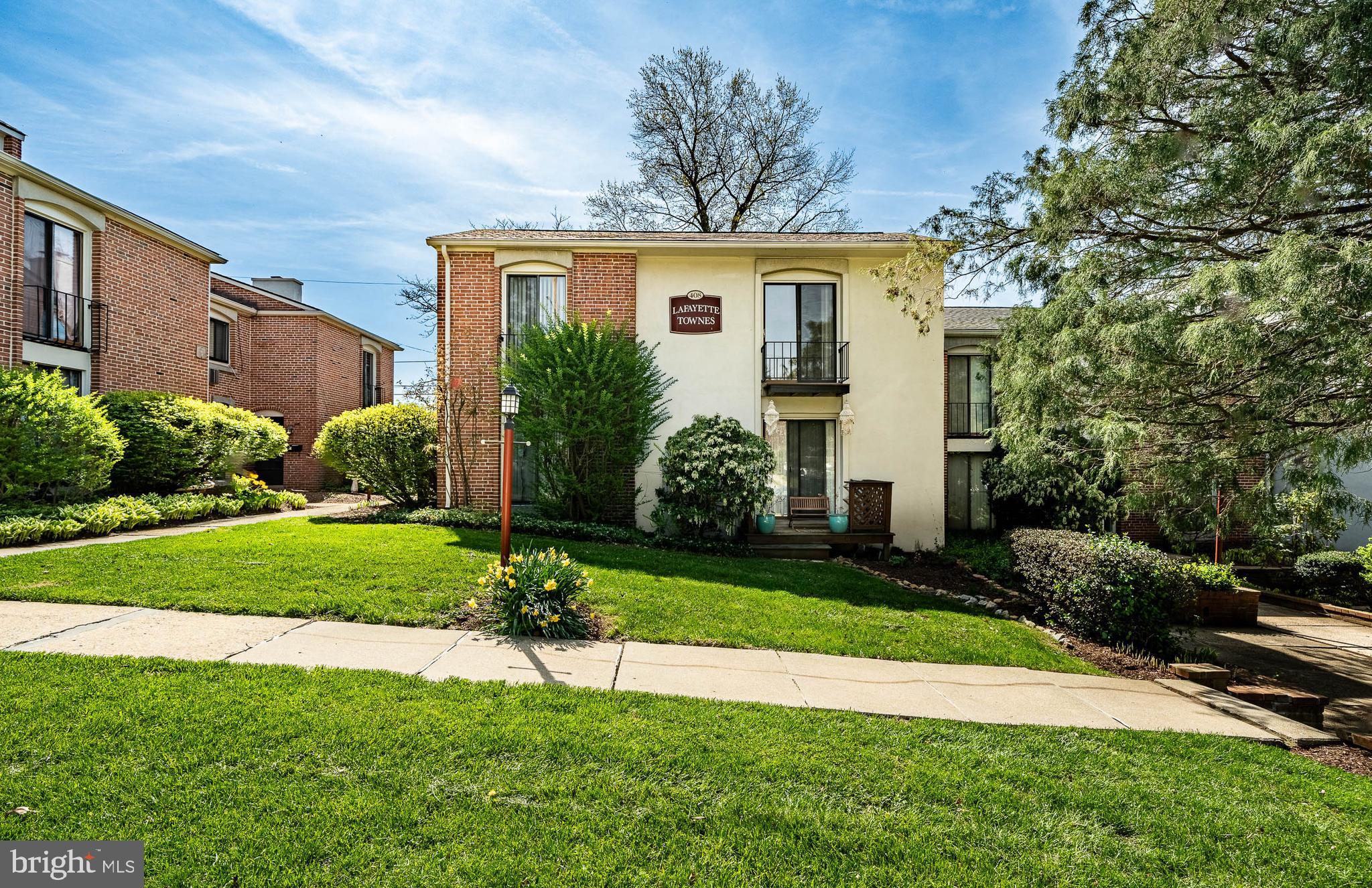 West Chester Borough walking distance to town. Actual address:  408 West Lafayette Apart C. 1-bedroom apartment on the 2nd floor. available NOW. Only 1 person designated as a full-time college student can reside here.  "Lafayette Townes" 1 off street parking, plenty of on street parking on Lafayette, and Brandywine. Coin operated Laundry in building. 

Main entrance street level.  2nd floor Entrance into Combo Living-room with slider to small front balcony, combo dining area and kitchen. Large storage closets, full tub bathroom and bedroom with a front slider to another balcony facing the front courtyard.  Freshly painted. Indoor cats ok, maybe small dogs.

Wonderful rental complex that offers an incredible front courtyard, great for those days you want to kick back and relax. Tenant only pays electric, and internet/cable. Each unit has a built in A/C in the living-room. Nice to have 1 designated rear parking space and free on street parking on the front streets. Convenient affordable coin laundry in the basement, and storage lockers available 1st come serve basis at no additional fee. Any pets are case-by-case basis
Easy access to shopping, transportation., including walking to the center of town and the Giant shopping center in rt 322. Schools Henderson HS, Pierce Middle, East Bradford Elementary. 

Please only inquire if your combined total gross monthly income is at least 2.5 times the asking rent, credit scores of at least 620+ and a minimum of 2-3 months rent upfront.