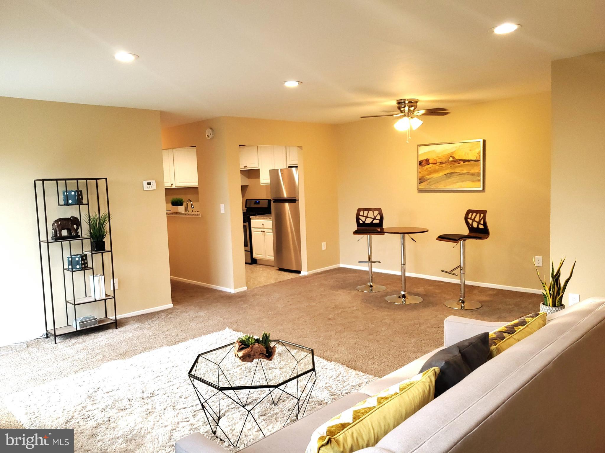 2 bed, 2 bath home with high end hotel like ambiance!!! Upgraded Kitchen; Granite counter tops, beautiful tile, new stainless steel refrigerator, matching cabinets, and recessed lighting.  Master bathroom in very spacious master bedroom with big walk-in closet. Open family room with easy access to the private balcony.  This community is located close to shopping, transportation, restaurants, banks, etc. Minutes to Route 1, Metro station, bus line, and I-495.   All utilities are included in the rent.  In addition to restricted parking and community pool access with FT life guard.  Awesome management company looking for great tenants.
