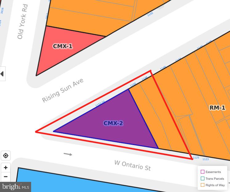 Highly visible corner commercial lot for sale. Property is being sold as a package deal with the additional lots at 1148 Rising Sun Ave and 1150 Rising Sun Ave for a total of $210,000