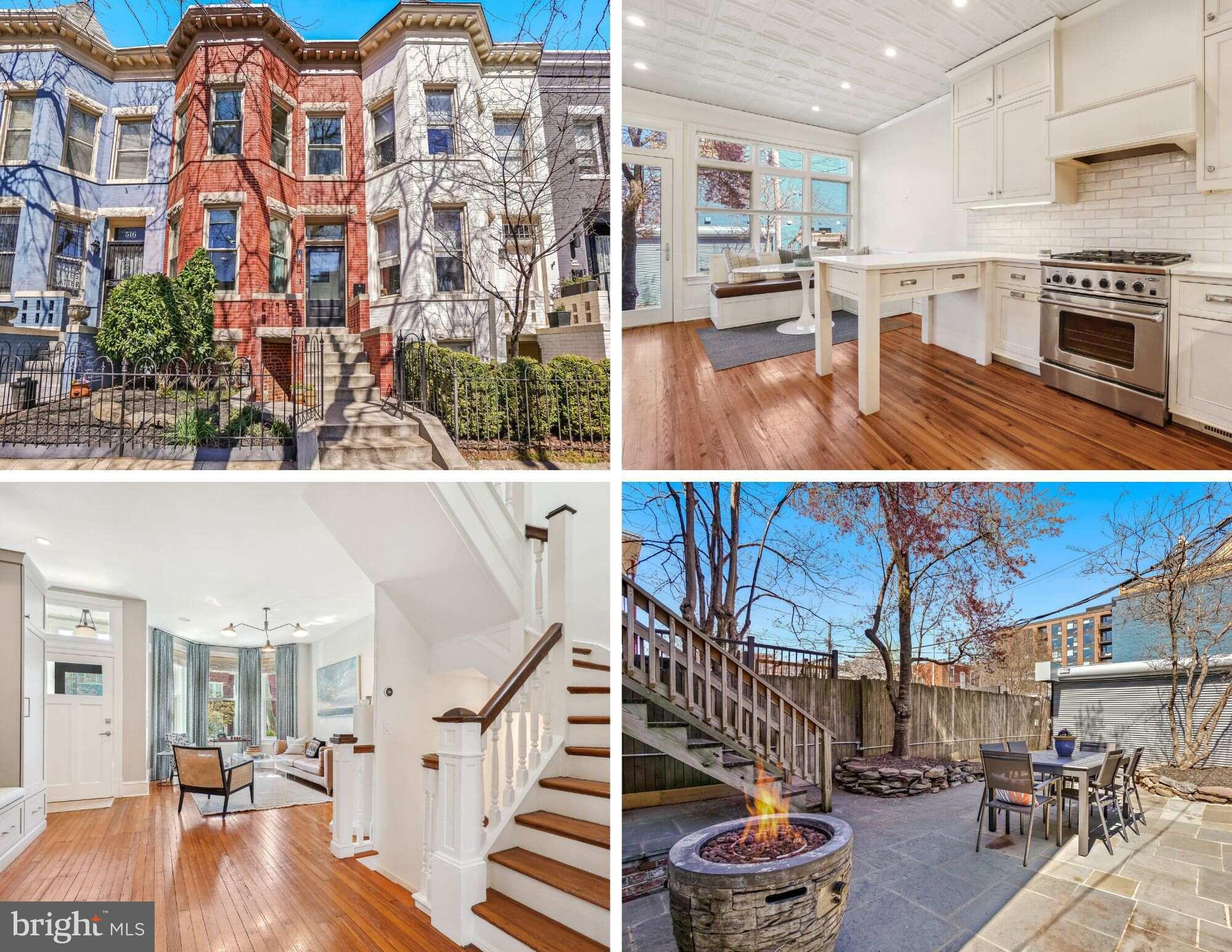NEW PRICE - Graciously Renovated Home Offering Grand Proportions with a Timeless Blend of Period Features and Modern Updates, Private Outdoor Space, and Secure Off-Street Parking at an Ideal Capitol Hill Location!  A spacious layout of nearly 3000 SF spread out over three levels, this “Perfect for Entertaining” home offers flow and flourishes from the foyer entrance through the spacious main floor with high ceilings and heart-pine floors throughout, Custom Window Treatments and Wall Covering plus a warm wood-burning fireplace in the Living Room, Spacious Separate Dining Room with original Pocket Door and Crown Molding, Large Table-Space Eat-In Gourmet Kitchen with Floor to Ceiling Custom Hardwood Cabinets, Stone Countertops, Commercial Gas Range and Hood, Stamped Tin Ceilings, Recessed and Under Cabinet Lighting, plus a perfect Main Level Powder Room.  The Upper Level offers a Palatial Primary Bedroom and En Suite Bathroom with Stunning Skylit Glass Shower, Marble Tile, Stone Vanity Top, Large Custom Walk-In Closet and Built-Ins, plus a Bay Front Sitting Area (and Pull-Down Attic Storage), add Two Spacious Bedrooms Each with Smart Built-Ins and Custom Walk-in Closets, a Grand Hallway with Curved Banister and Stained Glass Skylight, a Second Full Bathroom with Tub Shower, and a Full-Sized Front Load Laundry closet.  The Connected Lower Level was Once a Separately Metered Rental Unit with Front and Rear Entrances and Now Offers Expanded Living Space with a Large Open Layout Family Room, Recreation Areas, Wet Bar, Third Bathroom and easily partitioned Bedroom Area Perfect For Guests, Au Pair, Home Office, or Can Easily Revert Back to a Separate Apartment for Rental or AirBnB Income Potential!  Turnkey Home with New Roof, New Double-Paned Windows, Nest Controlled New Central Air Conditioning, Central Sonos Sound System on the Main Level, New Automated Roll-Up Parking Gate, and Large Fully Fenced Private Stone Driveway and Patio!  It’s all Here at this “Best Block” Ideal Capitol Hill Location Near a Variety of Local Amenities and Eateries including Whole Foods, Giant and Trader Joe’s, The Little Grand, Cane, Ethiopic, Yoga and Fitness Studios, Union Station, Union Market, H Street, Plus SEC, DOJ and Senate Office Buildings, Kaiser Permanente and More!  96 WALKSCORE, 98 BIKESCORE!