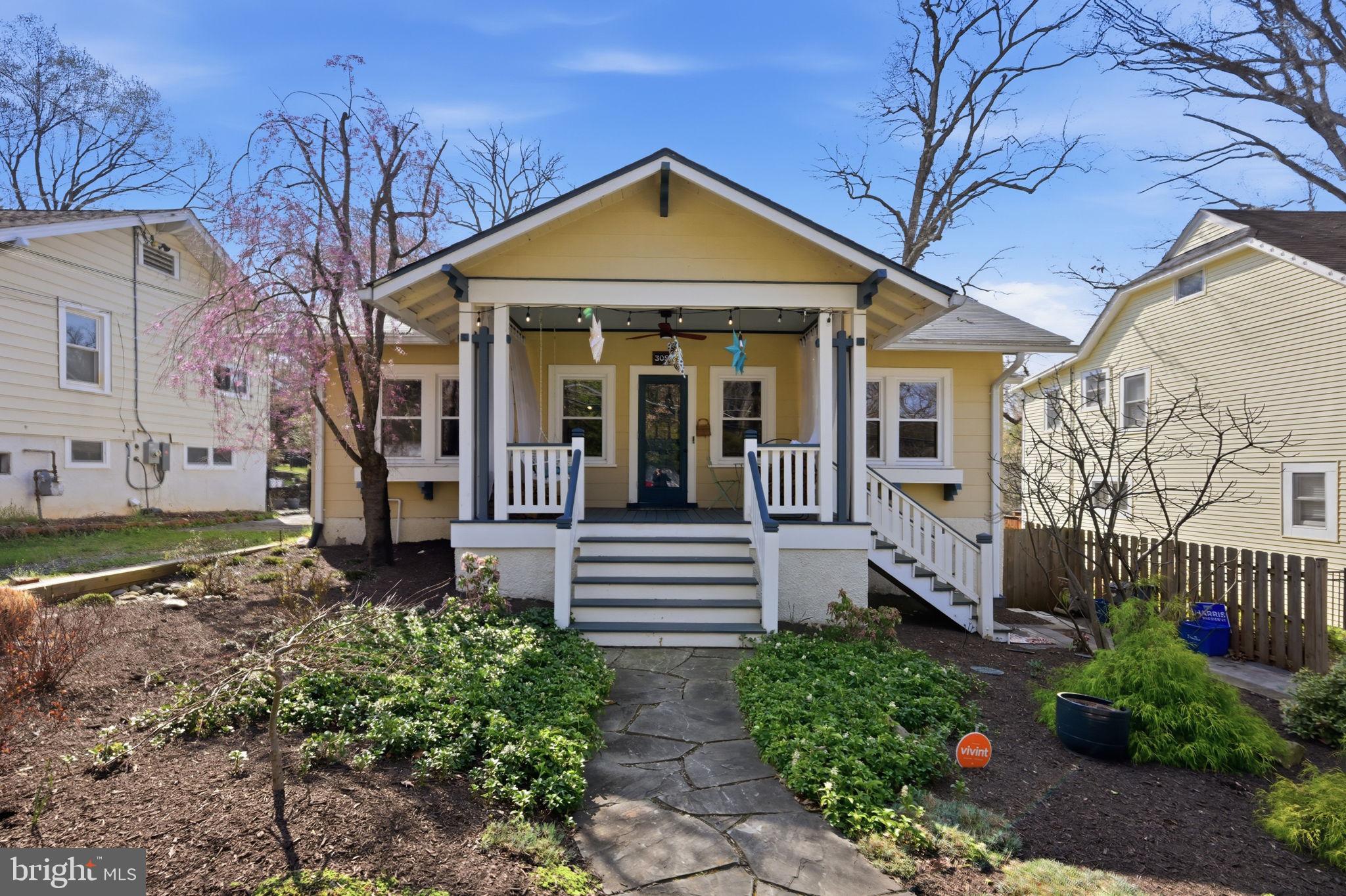 Welcome to this charming bungalow nestled in the heart of Takoma Park, where timeless character meets modern upgrades. This beautifully maintained 4-bedroom home offers a warm and inviting layout, perfect for both everyday living and entertaining.  A standout feature of the home is the inviting den, complete with custom built-ins—ideal for a home library, office, or creative space. The primary suite features a desirable walk-in closet, offering ample room. 

Step inside to discover thoughtfully updated interiors that truly show like a gallery, with carefully curated finishes and abundant natural light throughout. The cozy wood-burning fireplace creates a perfect focal point for relaxing evenings, while the bedrooms provide comfort and flexibility for family, guests, and/or a home office.  Outside, the professionally landscaped yard is a private oasis—perfect for gardening, entertaining, or simply enjoying the serene surroundings in your fenced yard. Enjoy the ease of dedicated off-street parking in the newly paved driveway, adding both convenience and curb appeal.

Don’t miss the opportunity to make it yours. This home offers a great balance of neighborhood charm and accessibility—and it’s just a  few minute walk to the Red Line, making commuting into D.C. and beyond incredibly convenient.  Steps from Spring Park and its sport courts, playgrounds, food co-op,  retail, restaurants and farmer's market.

Pride of ownership is seen throughout, upgrades include:

Roof and new skylight installed in 2022 ($14,000)
9 New windows -living room and library areas  ($4390)
Sprinkler system ($5,450)
Sump pump and sump pump backup ($12,000) 
Custom blinds ($3,500)
Landscaping front & back ($80,000)
Vinyl flooring on the lower level -antimicrobial flooring ( $9,644)
Remodeled bathroom in the lower level ($7,000)
Additional recessed lighting in the living room, dining room, and lower level  ($3,000)
New water heater installed in 2025 ($800)