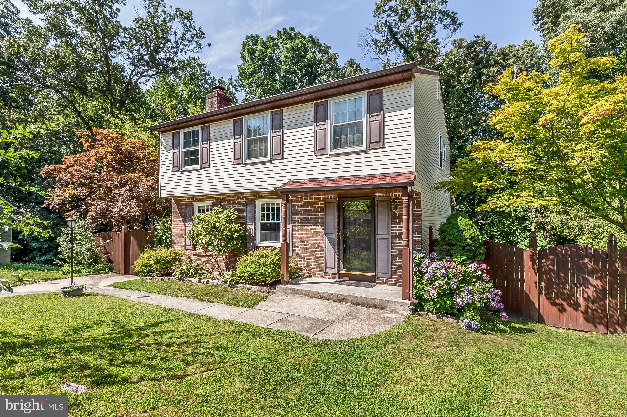 Great 3 bedroom 3.5 bath colonial in Heritage! Located at the end of the court on one of the largest lots in the community. The entry level features a living room with wood burning fireplace, dining room with chair rail and crown molding, powder room  and eat-in kitchen with cherry cabinets, granite counters, stainless steel appliances and two pantry cabinets. Sliders off kitchen to deck overlooking a huge fully fenced backyard with in-ground pool. Upper level primary bedroom with en suite bathroom with stand up shower, two additional bedrooms on this level with hall bath. The lower level is fully finished with a walk out exit with sliders to a cover patio area perfect for summer entertaining! There is a full bath on this level in addition to a laundry/storage room. This home is only .8 miles from Gunpowder Falls State Park-Hammerman Area with trails, 1500 ft beach, fishing and kayaking! Backs to the state park.