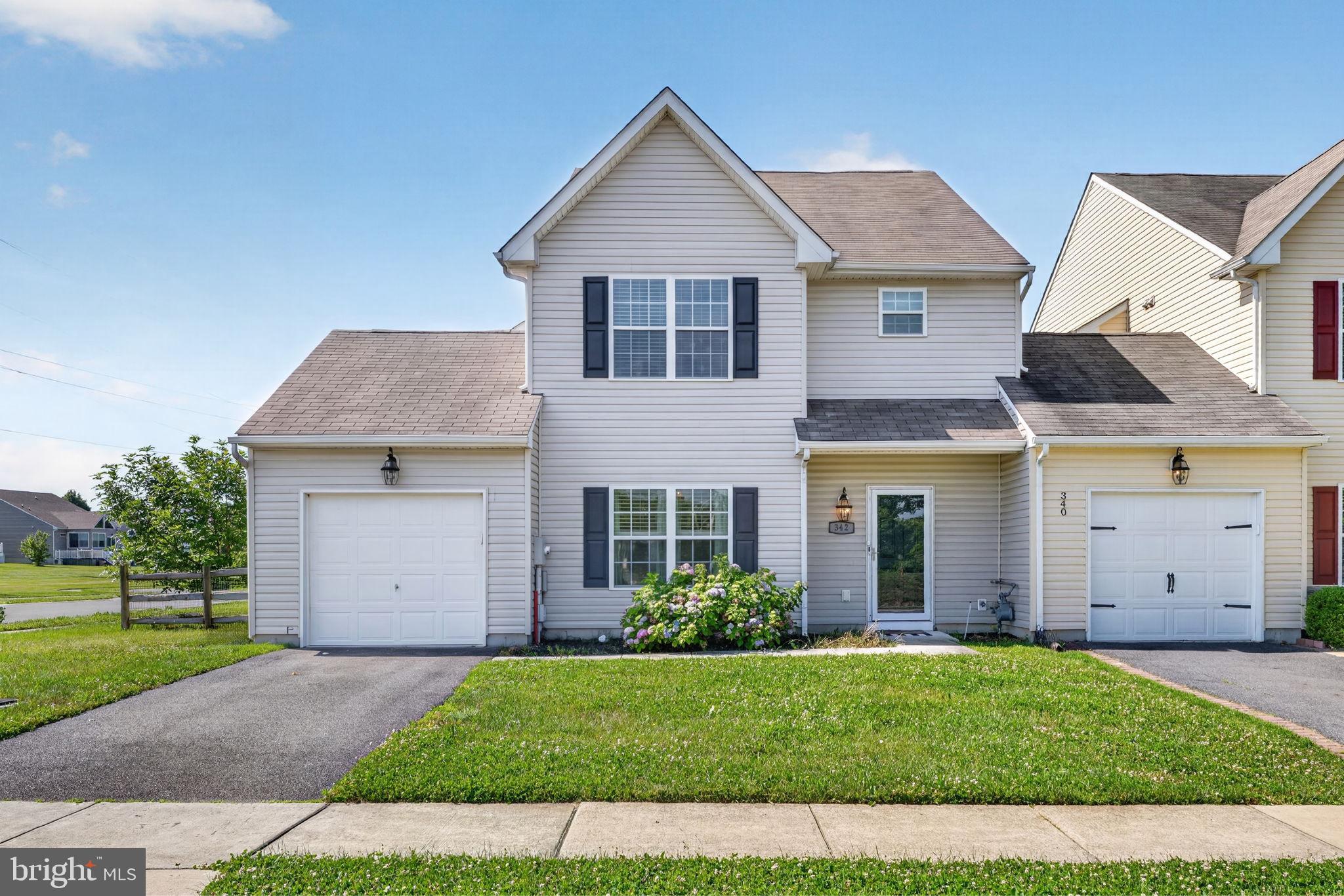Welcome to 342 Camerton Lane in the sought-after Odessa National Golf Community! This beautifully maintained 3-bedroom, 2.5-bath home offers comfortable living with scenic golf course views and a prime location in one of southern New Castle County's premier neighborhoods. The main level features a spacious living room, family room, dining area, and well-appointed kitchen, creating an ideal layout for both everyday living and entertaining. Upstairs, you'll find a generous primary suite with a private bath, along with two additional bedrooms and a full hall bath. Enjoy the convenience of natural gas heat, central air, public water and sewer, and low-maintenance living. Relax and take in the picturesque surroundings of the golf course while enjoying all that Odessa National has to offer, including nearby shopping, dining, major commuting routes, and award-winning Appoquinimink schools. Don't miss this opportunity to own a home in one of Townsend's most desirable golf course communities!