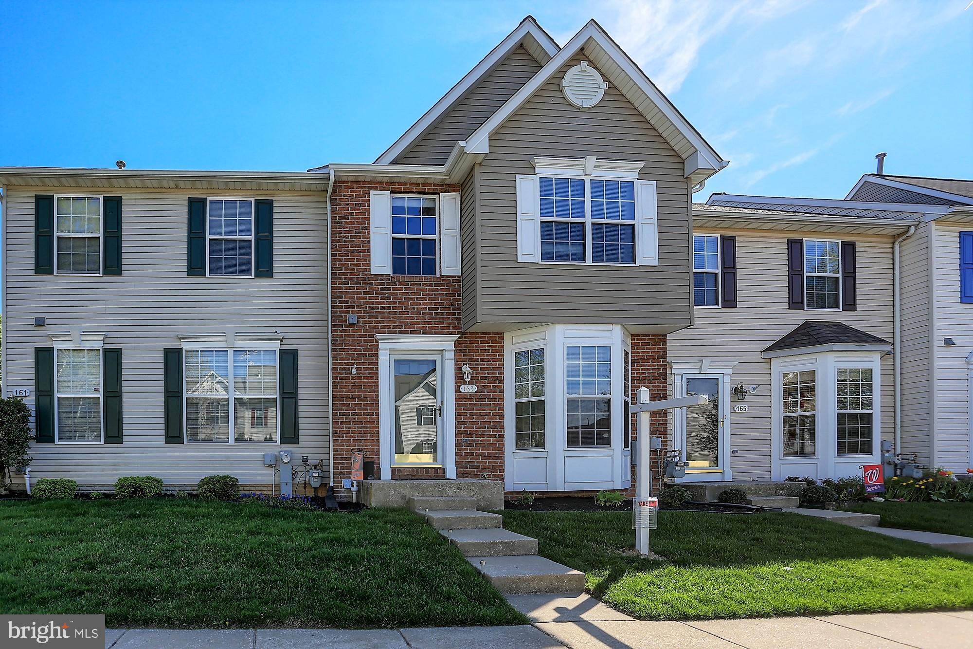 Beautiful 3 bed 2 full and 2 half bath brick townhome located in the Reisterstown Village community. Living room with a large bay window which leads into the generous kitchen. The kitchen offers an island, large pantry and ample kitchen table space. Kitchen leads to a lovely deck overlooking open space and  stunning trees. The upper level includes 2 newly remodeled full  bathrooms including the master bath. Master bedroom offers plenty of space and a nice walk in closet as well.. Venture to the lower level where you will find plenty of recreation space, a half bath, storage/laundry room and access to a  brick patio, and beautifully landscaped fenced yard. All of this plus a new roof as of Sept. 2018 and brand new HVAC system as of April 2019. This home is move in ready and convenient to major routes. 1yr Home warranty included  Open House April 28th  1-3