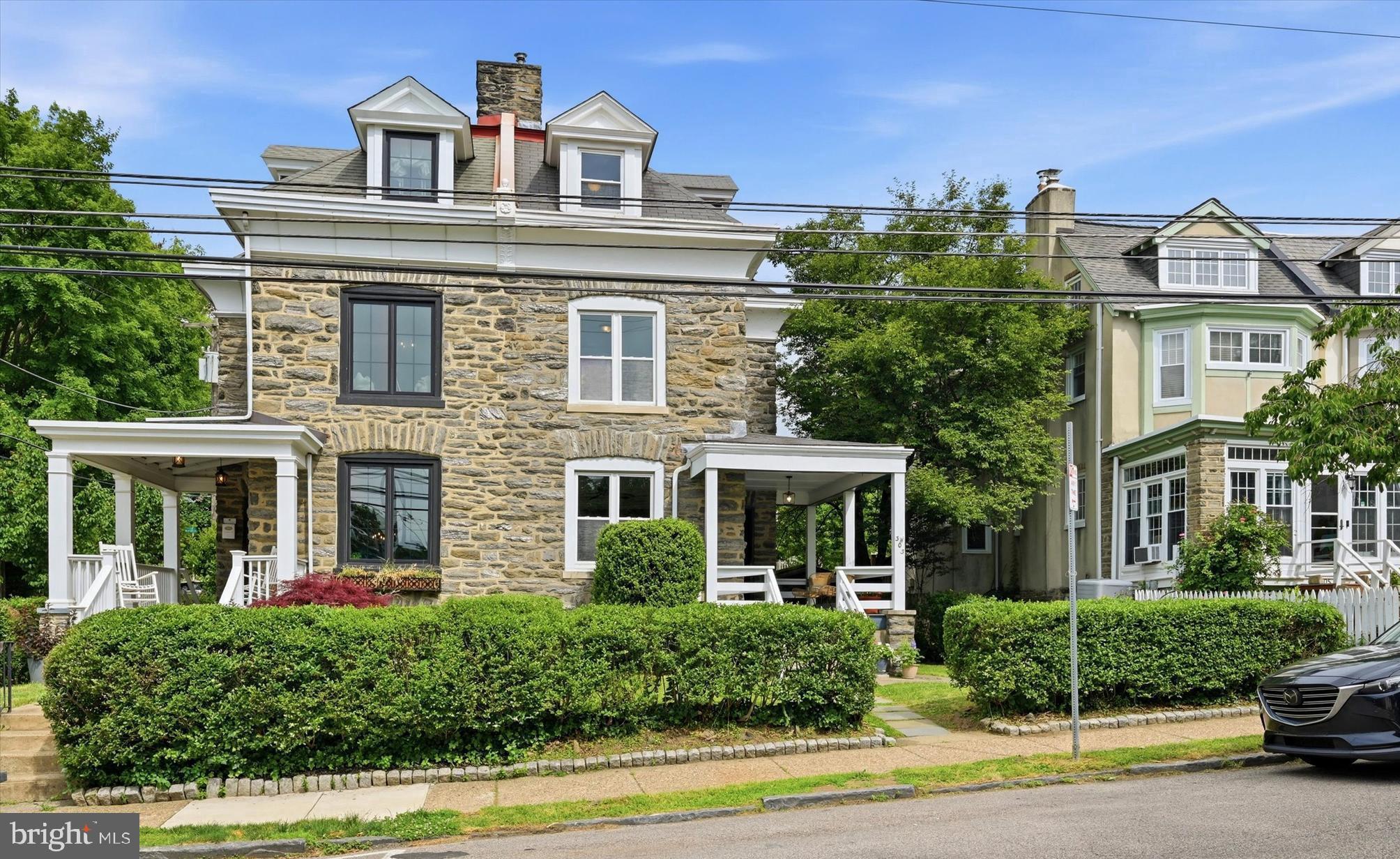 Welcome to this Wissahickon schist stone-built 3-story Chestnut Hill home featuring 6 bedrooms and 2.5 baths in Philadelphia’s most coveted "Garden District." Highlights include refinished pine floors, central A/C, and a private rear garden & patio. Complete with off-street parking, this home offers incredible scale in a top-tier neighborhood. Situated across from Gravers Lane train station, two blocks from the Water Tower Recreation Center, you are minutes away from Market Square and Germantown Avenue’s vibrant retail district shops and restaurants, including Adelinas, McNallys, Weaver's Way Food Co-op and Kilian Hardware. Easy access to the Wissahickon Park, Morris Arboretum, Rt 309, and the PA Turnpike.