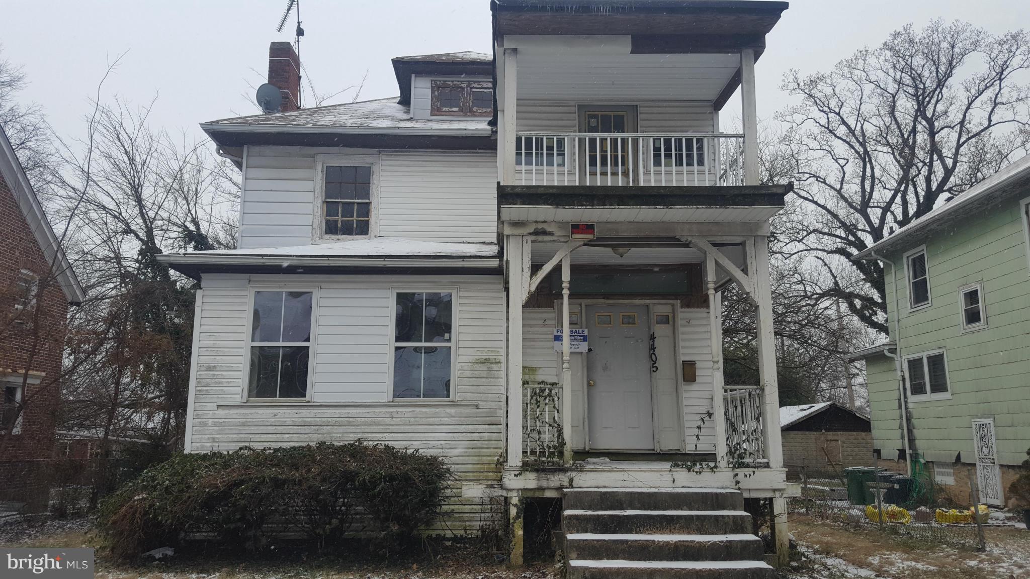 Check out this 4 bedroom, 2 bathroom detached single family Gwynn Oak for sale. This 1,388 sq. ft. home was built in 1920 and sits on a 7,000+ lot. Ready for your rehab crew.  sold strictly as-is GR tbd