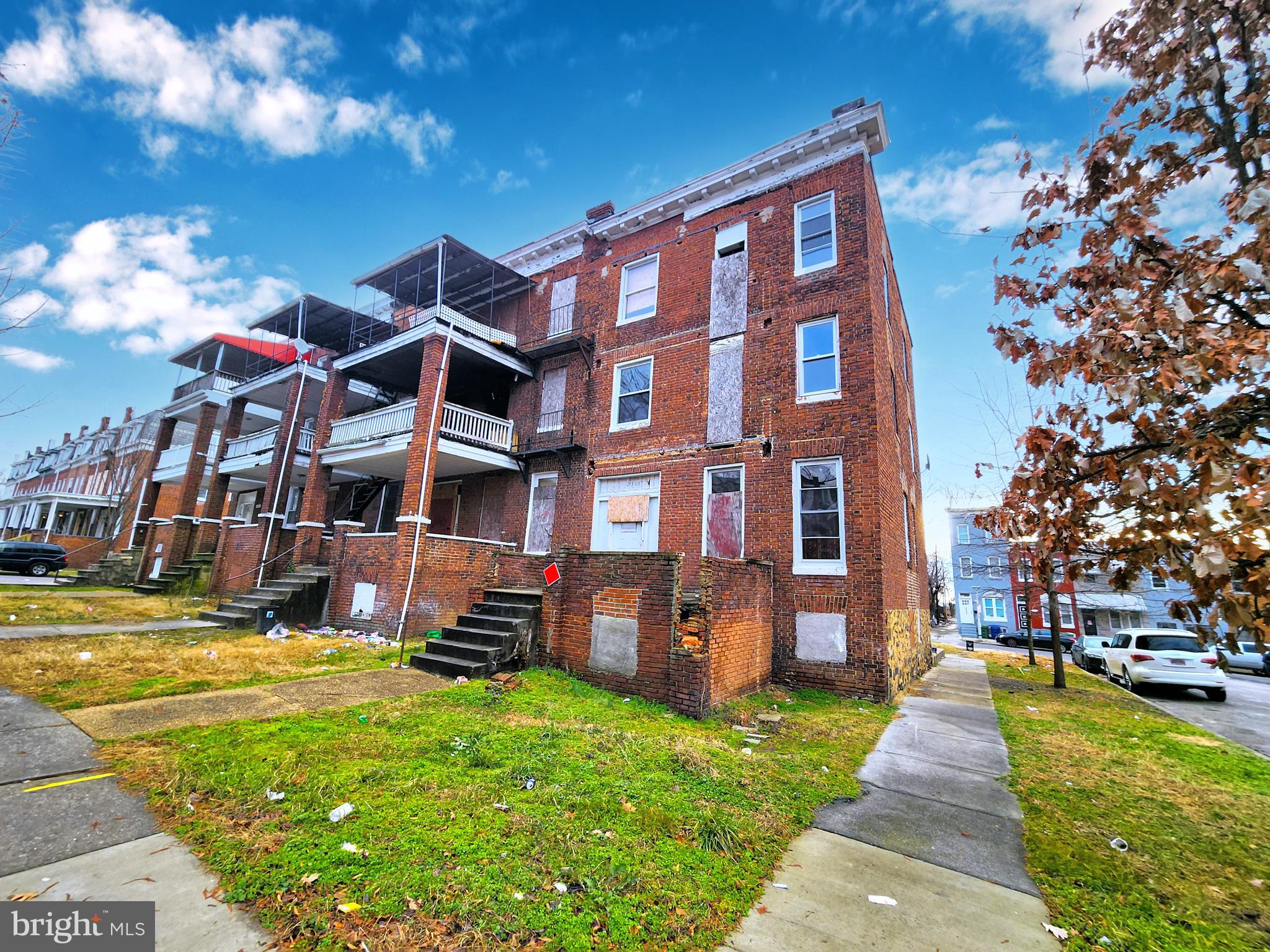 ONLINE AUCTION: Online Bidding Begins 01/15 @ 10:00 am. Bidding Ends  01/17 @ 07:40 pm ATTENTION INVESTORS! ATTENTION INVESTORS  +/- 3 Story Multi-Family property located in the Auchentoroly-Parkwood area . Just 1 BLOCK to Druid Hill Park & its many attractions- including The Maryland Zoo, Rawlings Conservatory & Druid Lake. BLOCKS  to The Numerous Destinations of Mondawmin Mall as well as Coppin State University & Liberty Medical Center. Easy Access to Major Traffic Arteries, Druid Hill Ave & Reisterstown Rd. Property is Vacant..10% buyer's premium will be added to the high bid. $7,500 deposit.  Please Visit Ashland Auction’s website for more details. For full Terms and Conditions visit the auctioneer's website, or contact the auctioneer’s office.