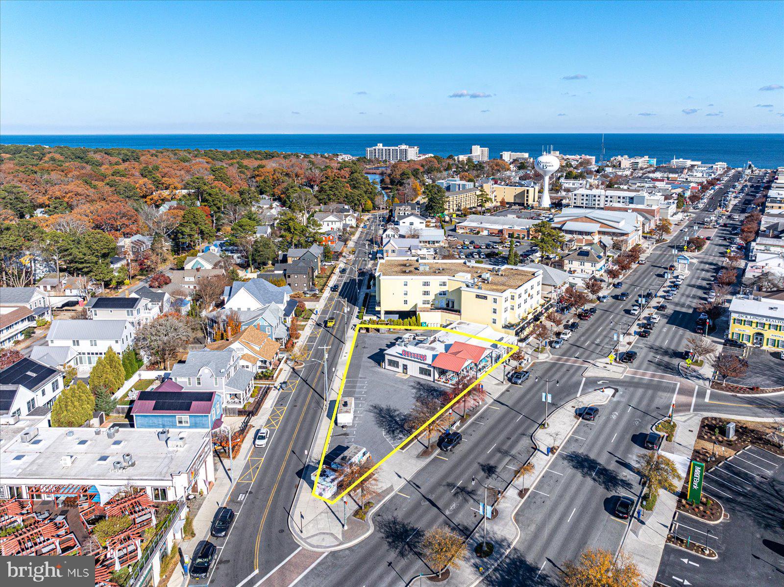 Prime commercial property available in one of the East Coast’s most sought-after beach destinations. Positioned at the high-visibility intersection of Rehoboth Avenue and Lake Avenue, this offering consists of two adjoining parcels, both zoned C-1, allowing for a wide variety of commercial and residential development options. With approximately 250 ft of frontage on Rehoboth Avenue and 260 ft on Lake Avenue, the site provides exceptional exposure and accessibility just a short distance from the beach, boardwalk, restaurants, and year-round attractions. Currently, the property includes two restaurant sites—one operational and leased—along with on-site parking and a leased retail kiosk, providing immediate rental income and flexibility for future use. All building sizes, lot dimensions, and construction years are estimates. This unique opportunity offers outstanding redevelopment potential with zoning that supports numerous permitted uses and unbeatable proximity to downtown amenities. Whether reimagined as a mixed-use project, retail center, hospitality site, or continued food-and-beverage venue, this property delivers exceptional investment value in a premier coastal market. Don’t miss this chance to secure a landmark location in downtown Rehoboth Beach.