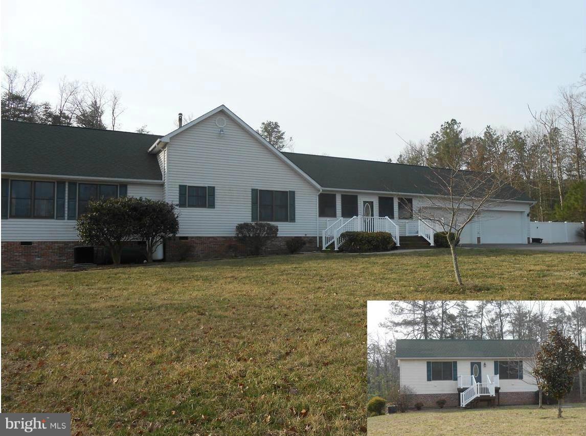 We had shortsale approval in 30 days, just need to update documents and submit new offer!  WOW!! BEAUTIFUL Rambler in the country!! 3 bedrooms, 2.5 baths with in ground pool & pool house 3 car plus garage, basketball court,fireplace, deck. Great house for entertaining. 3 +acres. Property also has a second home; 2BR, 1BA rambler w/3 car garage. Currently rented for 1250/month.