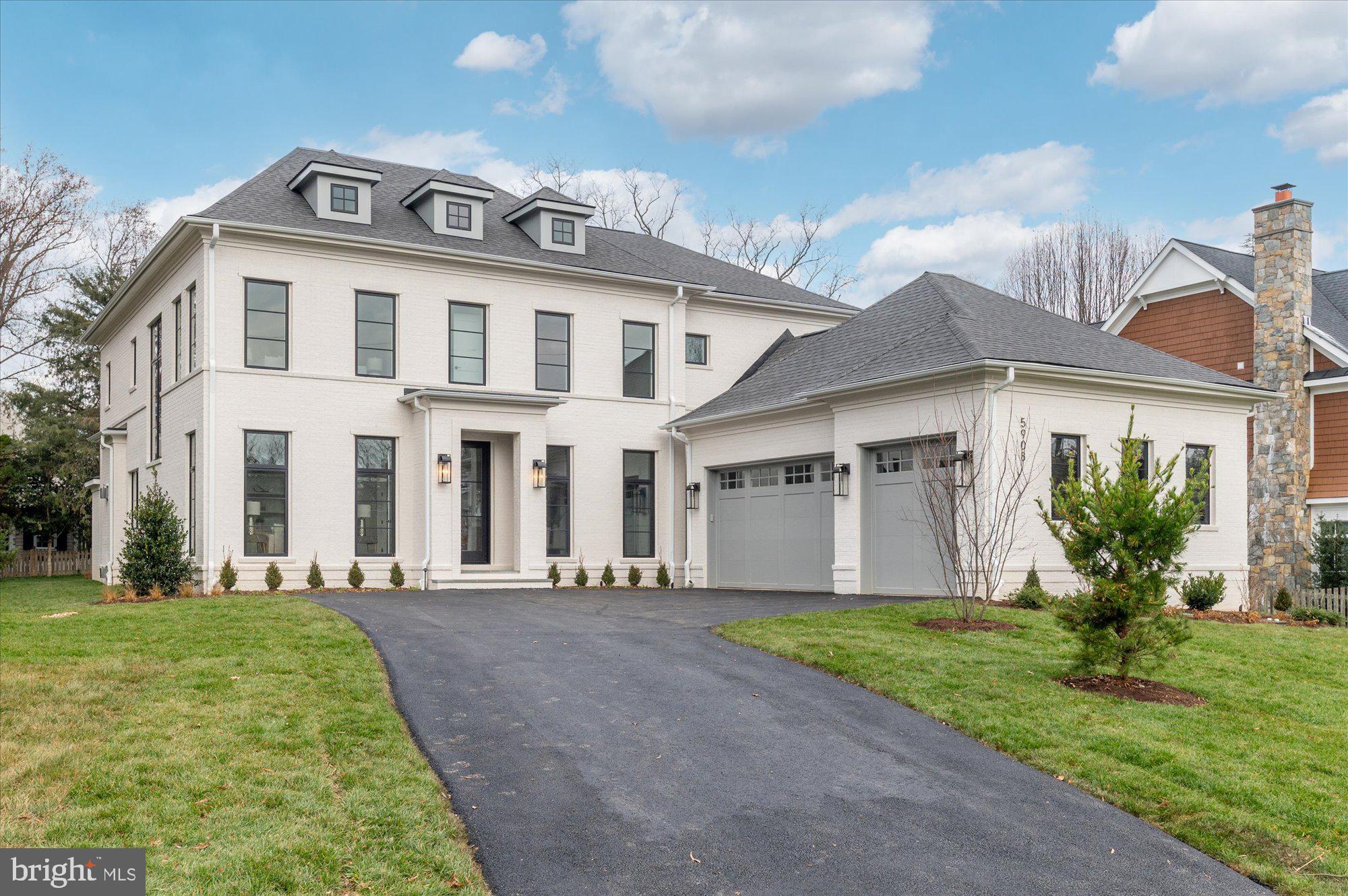 Cherry Hill Custom Homes presents this beautiful, all-brick, new custom home in Chesterbrook Woods. This home features 6 bedrooms, 6 full bathrooms, and 3 powder rooms with 7,595 square feet of finished living space over three levels, a three-car attached garage, dual staircases, and an elevator! The main level includes 10ft ceilings, gorgeous wide-plank engineered white oak wood floors, a beautiful gourmet kitchen with frame-less custom cabinetry and quartz countertops and a rear prep kitchen/pantry. The kitchen connects to a great room with coffered ceiling and gas fireplace with tile surround and a spacious breakfast nook overlooking the backyard. Through the butler's pantry is an elegant formal dining room with abundant natural light. The screened porch with gas fireplace and ceiling mounted heaters and the rear flagstone patio provide two amazing outdoor living spaces. A private study, an en-suite bedroom, and mudroom with built-in cubbies complete the main level living spaces. The upper level is highlighted by a luxurious primary suite with a private balcony, gas fireplace, spacious dual walk-in closets with custom closet systems, and a spa-like bathroom with heated floors, double vanities, stand-alone soaking tub, and heavy glass enclosed shower. The lower level includes a recreation room with gas fireplace and stunning built-ins, a wet bar, a large exercise room with rubber flooring, an additional en-suite bedroom, and a separate powder room. The fenced yard is professionally landscaped and includes up-lighting and an irrigation system. Convenient to GW Parkway, Washington Golf, Chesterbrook Shopping Center and all the shops and restaurants of downtown McLean.
