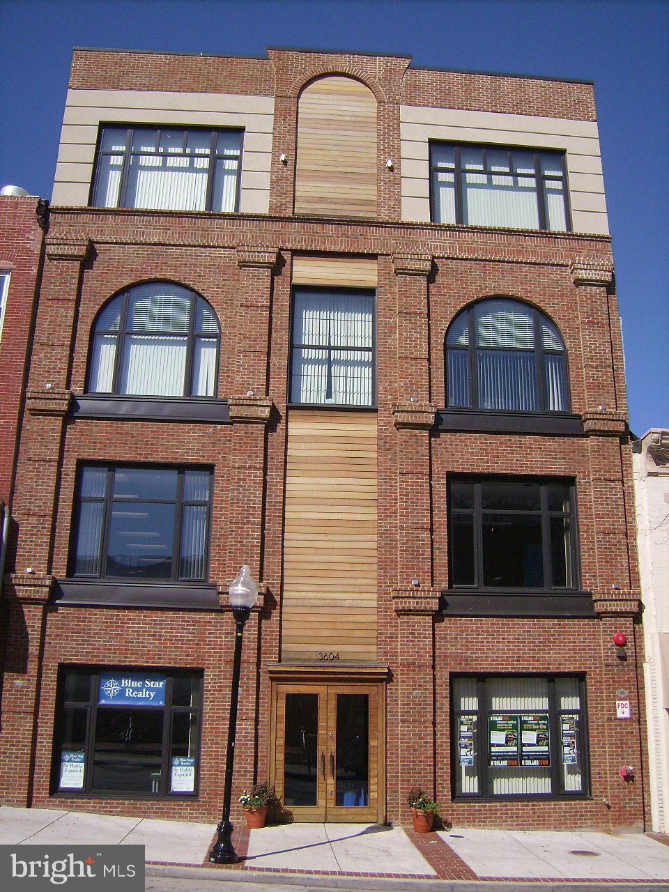 High visibility 1st Floor Office space located in the heart of the Highlandtown business district directly on Eastern Ave.  Approx. 1,500 sq. ft w/ three (3) private offices & open floor plan.  Located on the 1st. fl of the recently built Land Research building this high end space features tile floors, large front windows, separate entry way, large formal conference room, high ceilings & storage.