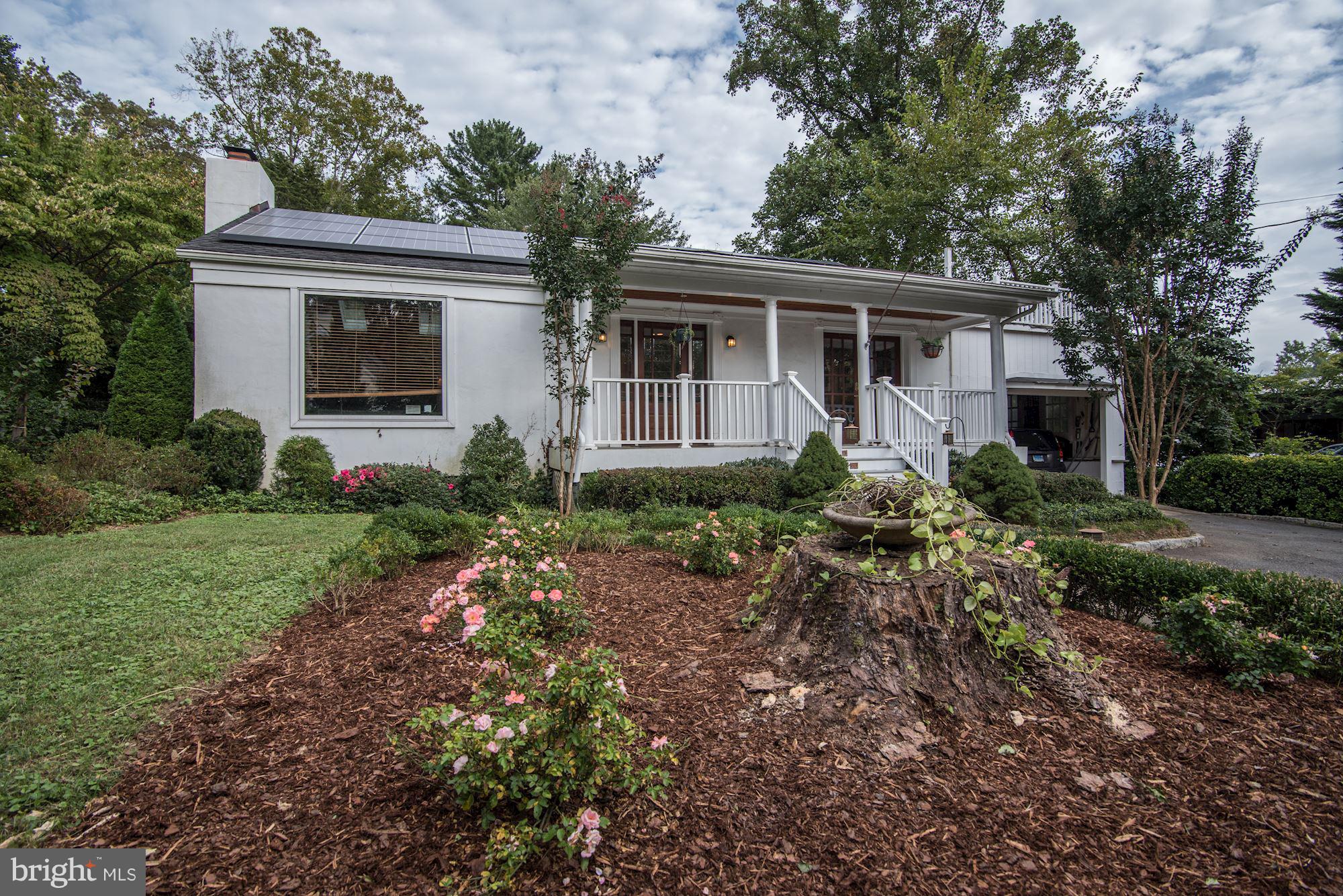 OFFERS DUE SAT 11/3 AT NOON. UNREAL VALUE IN WHITMAN CLUSTER - Move in, renovate or start over and tear down - plans available. Glorious .29 acre lot, new master bath,  LL apt - 1BDRM/BA on each floor. Solar panels, 2 year old roof, 2011 furnace, real stucco, hardwoods, 3 fireplace, large open carport, circular driveway, "tiny house" shed, home warranty. Walk to shopping, restaurants, canal, commuter's dream!! **AS IS**