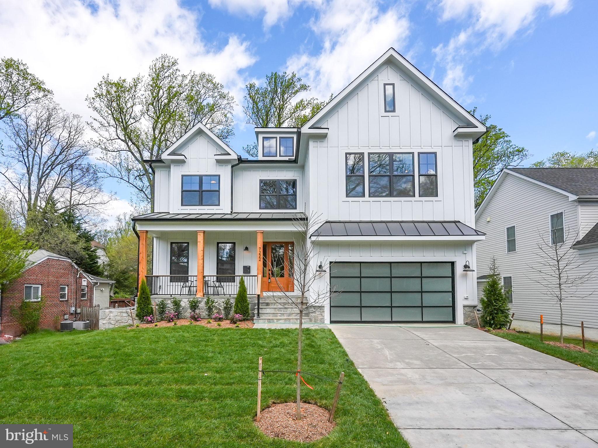Nestled in a quiet, sought-after neighborhood, this stunning new modern 3-level Craftsman home offers the perfect blend of elegance, comfort, and convenience. With 6 bedrooms, 6.5 baths, and thoughtful design at every turn, this home is truly move-in ready and waiting for you to make it your own.
From the moment you arrive, the welcoming covered flagstone front porch invites you in. The grand fir front door with sidelights leads you into a bright and airy space with 10’ ceilings, 8" European white oak hardwood floors, and custom trim throughout.
The heart of the home is the chef’s dream kitchen, featuring stainless steel Jenn Air appliances (including a built-in 48” refrigerator and 48” gas range), Delta pot filler, Luma Taj quartz countertops and backsplash, Kraftmaid cabinetry, and under-cabinet lighting. The adjacent butler’s pantry with a 30” dual-zone beverage center and walk-in pantry ensures you’ll never run out of storage or hosting space.
Entertain in style in the formal dining room or cozy up by the 42” linear gas fireplace in the living area. The main level also includes a private office and an ensuite bedroom, perfect for guests or multi-generational living.
Upstairs, the owner’s bedroom is a true retreat with two walk-in closets and a spa-like ensuite bath. Enjoy the wet room with a soaking tub, skylights, dual vanities with Luma Taj quartz countertops, and designer tiles. Three additional ensuites on the upper level, a loft space, and a laundry room complete the floor.
The fully finished lower level is perfect for relaxation and fun, featuring a media room, a recreation room with a wet bar and dual-zone beverage center, and another ensuite bedroom.
Step outside to your private backyard oasis with a fully fenced yard, TimberTech deck paired with TimberTech Impression railings, and a gas line connection for grilling. The beautifully landscaped yard, the garden beds, and the concrete driveway adds to the curb appeal.
This home is built to last with dual-zone Trane HVAC, a 75-gallon gas water heater, two 200-amp electrical panels, wired for Sonos surround sound throughout including 10 built in speakers, CAT5 wiring, and a storm management drainage system. The Andersen windows, 30-year architectural shingle roof, and Hardie Plank and board and batten siding ensure durability and style.
Just minutes from parks, the farmers market, shops, dining, and the W&OD Trail. Commuting is a breeze with easy access to major roadways (I-66, I-495, Routes 50, 29 & 7) and Metro stations (West Falls Church, East Falls Church, and Dunn-Loring). Plus, you’re only 2.5 miles from the vibrant Mosaic District and a short commute to the Pentagon and Washington, DC. Come check it out for yourself!