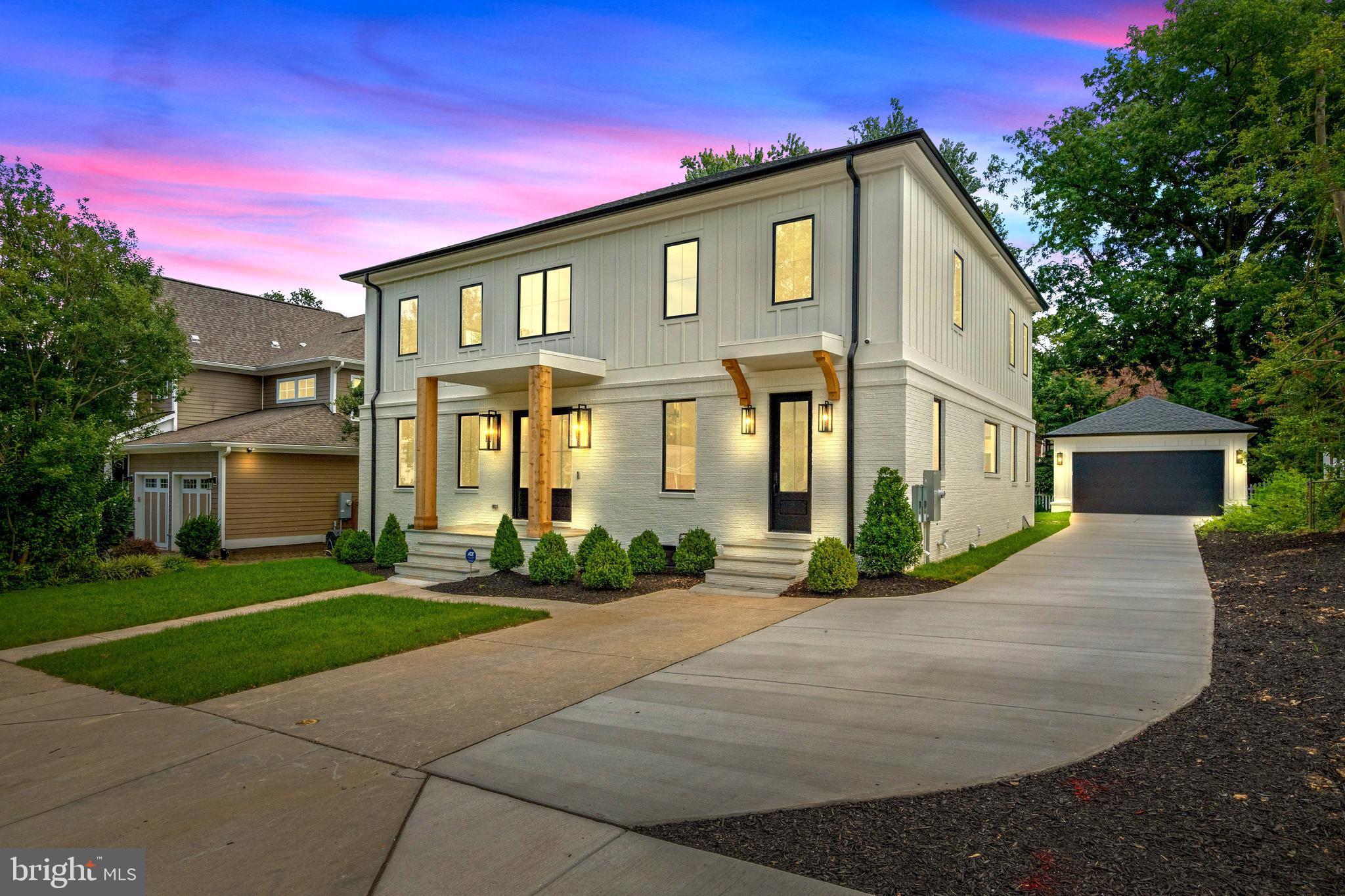 Link to property website: https://tours.skyblue.media/story/477156/b

       Stunning new custom home in Williamsburg Village by award-winning Apex Homes and architecture by Logan Yates in one of the most sought-after North Arlington communities, Williamsburg Village.  Discovery, Williamsburg, and Yorktown HS pyramid!  Just added a gorgeous movie theater on the lower level with a 100-inch high-definition TV and cloud Seating for 8!
 
Situated on an amazingly quiet street and not on a major thoroughfare, this 5,400 sq. ft. home on a level quarter-acre features 5/6 bedrooms, 5.5 baths, and a detached 2-car garage with 400 sq. ft. extra space.
 
Interior Highlights: 10' ceilings, custom trim, open floor plan, and a 60" remote-controlled fireplace in the great room. The gourmet kitchen includes a 48-inch gas range with a double oven and 42-inch column fridge/freezer, custom cabinetry, and a huge black swan quartz center island with a 2 1/2-inch mitered edge make this kitchen like no other! 
 
Primary Suite: Two large custom walk-in closets, a 48" fireplace, a spa-like bathroom with a soaking tub and mini fridge. The luxury bathroom includes imported Italian porcelain tile and radiant flooring. 
 
Additional Features: 9-inch European white oak floors, Hinkley and Restoration Hardware lighting, Ecobee thermostats, 400 AMP electric service, full security with cameras (3), detached garage includes 80 AMP electric subpanel with electric car charging capability, 2 Honeywell TrueZone Heating/AC systems, Solar-ready!   Spider Web blown in insulation.  

Outdoor & Flex Spaces: Large flat fenced backyard enclosed by a beautiful double gate with pool potential, outdoor kitchen setup, mature trees, and professional landscaping. 

The detached garage is flexible to convert into an office/amazing entertainment area.  A main-level office/guest room with a full bath allows for flexible living; the mudroom can be adapted to add a dog wash or second laundry.
 
This meticulously crafted residence offers a refined and eco-friendly lifestyle and plenty of customization options, making it the perfect dream home!
 
We invite you to visit the Apex Homes VA website to view testimonials about the quality and care we put into each of our custom homes.
