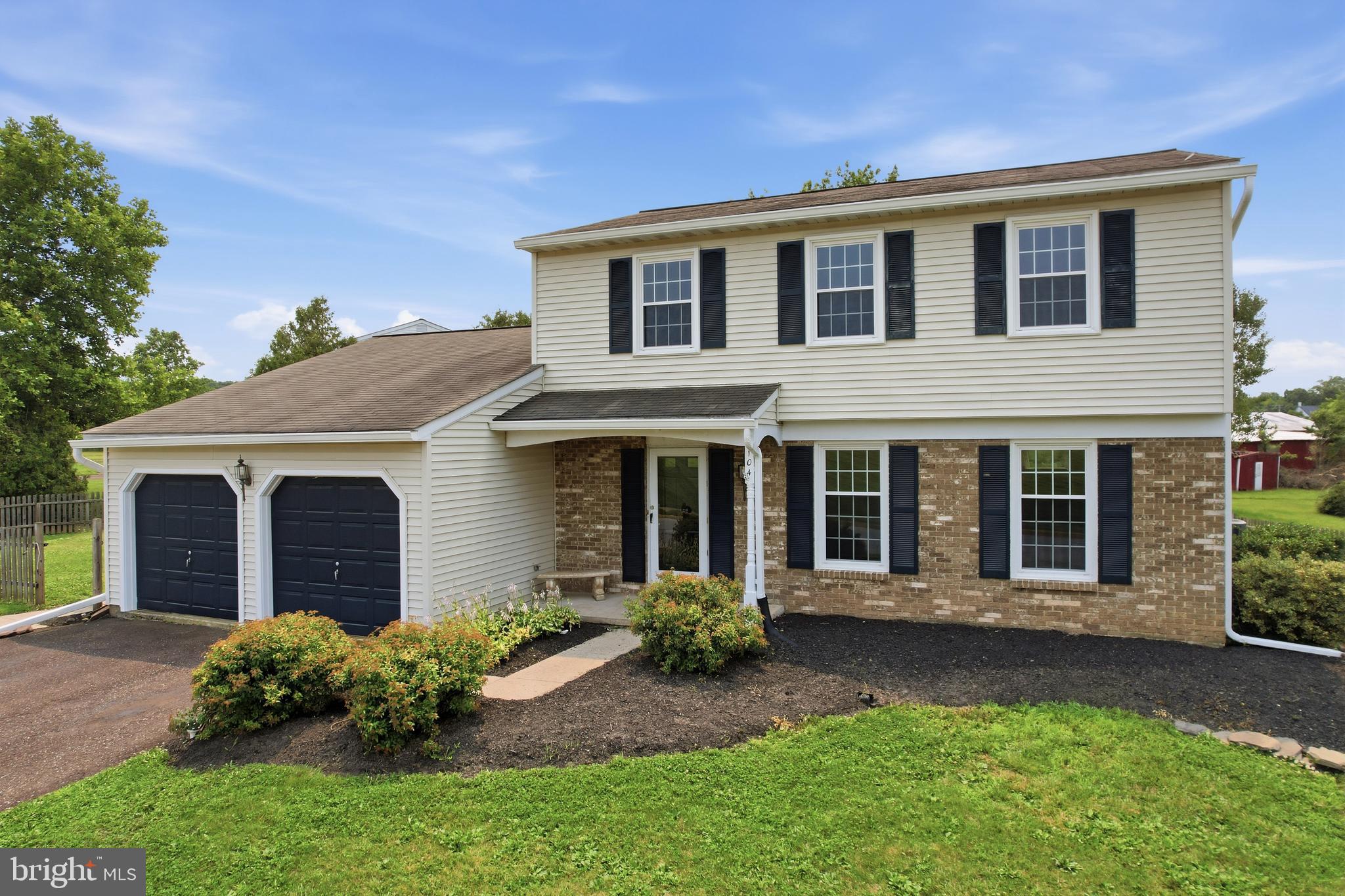 Welcome to 104 Noble Drive, a Colonial home nestled in the desirable Sterling Knoll community. This 3-bedroom, 2.5-bath home offers a functional layout, an updated kitchen, and exceptional outdoor living space, all within the highly regarded Pennridge School District.

The main level features updated flooring throughout and offers a functional layout with a spacious living room, formal dining room, and family room. The updated kitchen is finished with quartz countertops, white shaker cabinetry, a tile backsplash, and stainless steel appliances. Together, the kitchen and adjoining family room create a comfortable space for everyday living and entertaining. Sliding glass doors provide direct access to the backyard, making indoor and outdoor gatherings effortless.

Upstairs, the primary suite offers a private full bathroom and generous closet space. Two additional bedrooms share a full hall bathroom and provide flexibility for family members, guests, or a dedicated home office.

The partially finished basement offers flexible space for a playroom, recreation area, home office, workout room, or additional storage.

Outside, the fully fenced backyard is ready for summer entertaining. A spacious deck overlooks the above-ground pool, while the paver patio provides the perfect setting for outdoor dining or relaxing with friends and family. The open lawn offers room for recreation, pets, or gardening, and a storage shed provides convenient space for lawn equipment and seasonal belongings.

Conveniently located near downtown Perkasie, you'll enjoy easy access to local favorites like The Perk, along with boutique shops, restaurants, parks, community events, and major commuter routes.

Whether you're entertaining by the pool, relaxing on the patio, or enjoying the flexible living spaces inside, 104 Noble Drive is ready to welcome its next owners. Schedule your private showing today.

**Some listing photos have been virtually staged using AI.