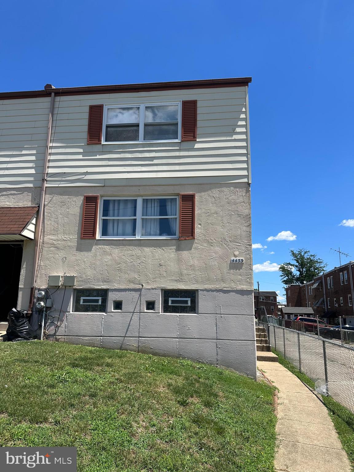 Great investment opportunity in the Pennypack area in far northeast !! at a great price !!
 End of row , 2 plus 2 duplex , 2 car garage , 2 car driveway  with central air , close to I95 and Route 1, walk to bus. 
Front lawn , side entrance .  Lower walk out basement level offers 2 laundry areas , 2 separate storage rooms , separate gas, and electric . Inside entrance to 2 car shared garage , and 2 car driveway .
1st floor - Living room with carpets   , dining area and large kitchen newer vinyl plank flooring , electric range , stainless steel sink , garbage disposal , ceiling fan . Rear bedroom 1 with carpets , hall bathroom with tiled walls and flooring . 2nd bedroom with carpets and closet . tenant would like to stay . Current rent $1050.00 a month .
2nd fl - living room with carpets , dining area with carpets , large kitchen with laminate flooring , gas range ,newer refrigerator ,stainless steel sink , garbage disposal , tiled back splash , hall closet, 2 bedrooms with carpets and closets . Hall bathroom .
Rear fenced yard across driveway can be a great additional relaxing area or storage .

 dont wait ! schedule your appointment today !!!