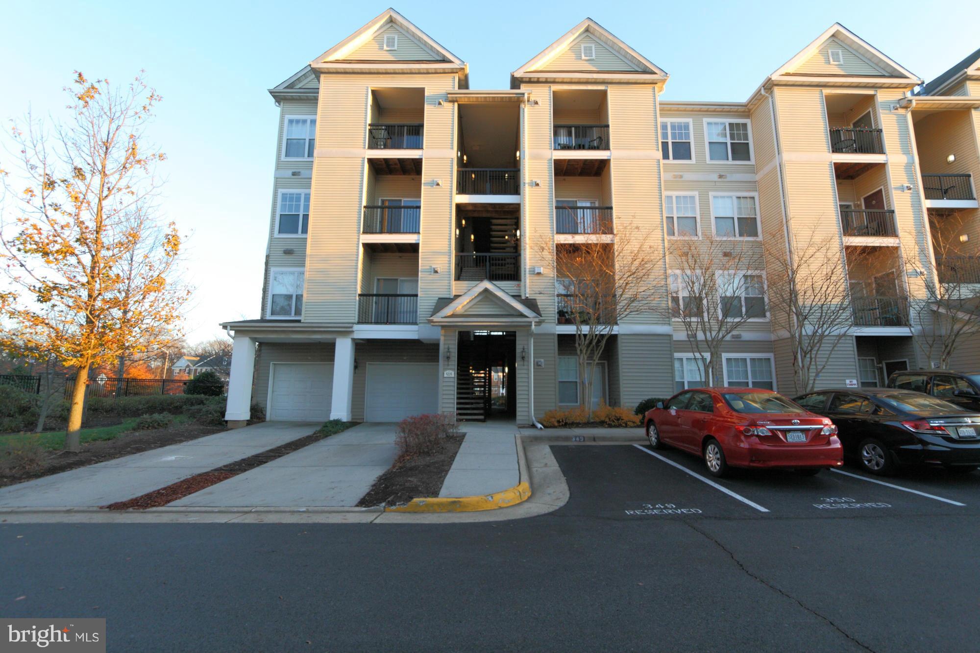 Great price on this Lovely & Rare 1 BR w/ Private Detached Garage #3-303 & Bright Corner/End Unit w/ 2 extra windows. New Carpet & Paint. 3rd level. 754 s.f., Gas Fireplace, Balcony, Reserved Parking Space #376 also. Low condo fee $228/mo includes Water/Sewer, Pool & Fitness. Great location near Fair Lakes. Fx Connector Bus 631 to Vienna Metro. Hurry!