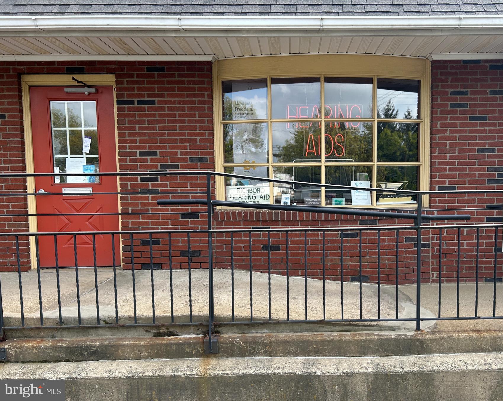 Professional office in Richboro. High visibility in a high traffic section of town. Located right before the busy Richboro Plaza. Handicap accessible ramp entry to main level.  Currently used as medical office, (Hearing Aid) great space for your business.  Owner pays for oil heat, cold water & hot water,