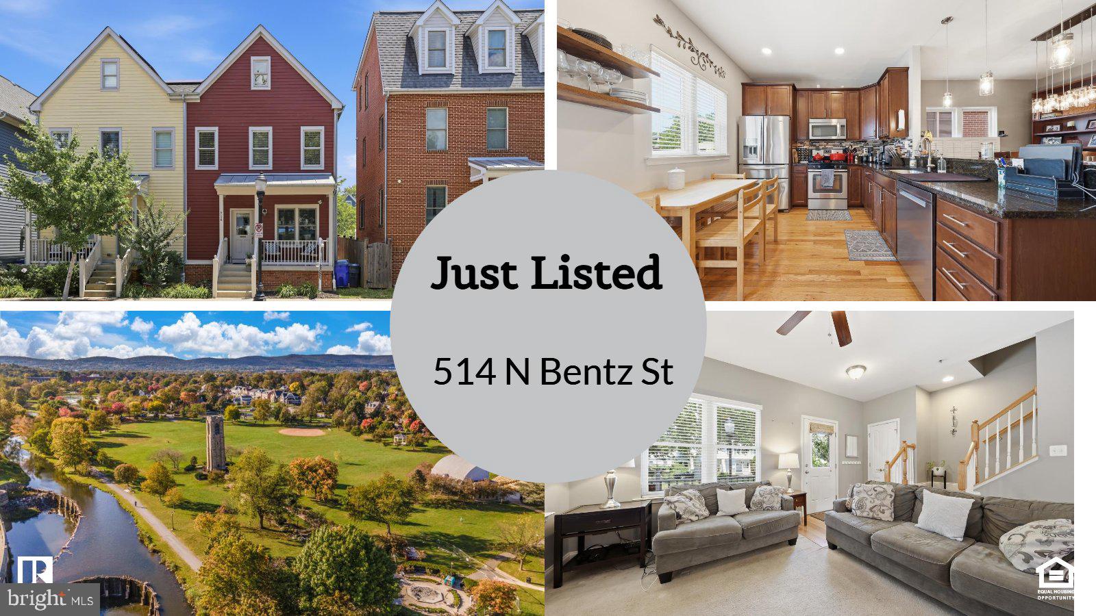 Enjoy this wonderful ENERGY EFFICIENT Downtown Frederick home just 2 blocks from Baker Park and an easy walk to wonderful Downtown Frederick and all it has to offer. Nexus Energy built in 2012 offers GEO-THERMAL heating, solar panels for easy monthly cost – owned and included in the sale.  With the price of Potomac Edison Electric bills currently, you could not have a better time to have owned solar panels here at 514 Bentz. IMMEDIATE MONTHLY SAVINGS!! Open floor-plan with 4 finished levels, 9 foot ceilings, gourmet kitchen with granite countertops and gas stove. Cozy covered front porch. Fenced backyard with 2 parking spaces.  Easy walk to anything Downtown and the Carroll Creek Promenade, the center of downtown Frederick Maryland, enjoy the many restaurants, shopping opportunities, festivals on the creek, Baker Park, library, baseball at the Frederick Keys Ball Park and a cool waterway on Carroll Creek all within walking distance. EV Parking Station nearby. This synergistic area welcomes local micro-brew pubs, numerous restaurants, (too many to count) and nightlife entertainment. All this awaits you while you enjoy this charming historic property set within the beautiful city of Frederick Maryland!