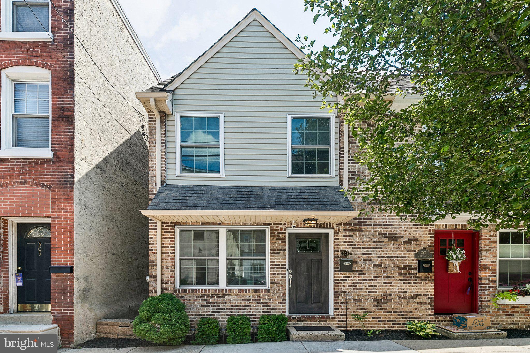 Welcome to 303 E. Hector, a well-maintained twin just steps from the heart of Conshohocken. A beautifully updated kitchen, new bathrooms, and bamboo floors are just some of the upgrades waiting for you inside this 3 bedroom, 2.5 bath home. Enter the spacious Living Room, which features big windows and Steamed Bamboo hardwood floors. The Dining Room, which is perfect for entertaining, has the same hardwood flooring as the living room. Off of the dining room is the updated and fresh Powder Room, as well as the entrance to the Basement. The beautifully updated, eat-in Kitchen has all new appliances, Edison Light Bulb pendants, and a glass tile back splash. The kitchen is spacious with plenty of cabinets and counter space, and a peninsula for extra seating. Enjoy the summer outside on the beautiful custom Deck. Upstairs is the Master Bedroom, which offers a generously sized closet and ample natural light through the two large windows. Down the hall, there is beautifully refurbished full bathroom complete with tub/shower combination, single sink vanity. The second bedroom is a good size and has two closets for more storage and two windows providing plenty of light. The third bedroom/office offers a large main window and ample closet space as well. With new carpeting and a slider to outside, this finished, walk-out Basement is bright and fresh. Aside from offering extra storage, the washer and dryer are located downstairs. You will also find a second Full Bathroom and a Large Bonus Room, prefect for an additional common area or even an extra bedroom. Outside the basement sliders is a welcoming stone retreat, perfect for entertaining.  AND there are TWO parking spots out back that make this house the total package! Conveniently located to restaurants, parks, gyms, and the Schuylkill River Trail. Easy access to public transportation and all major highways, and just a quick commute to Center City Philadelphia! Downtown living without the downtown price!