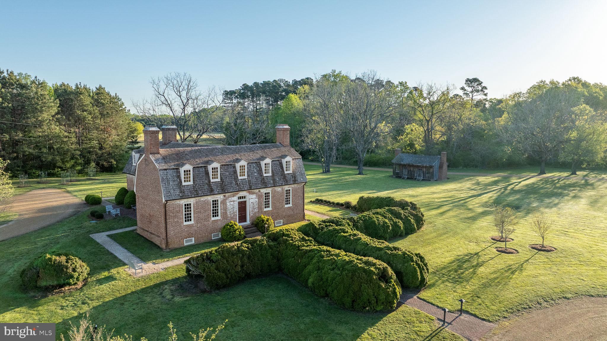 Wilton is a beautifully preserved and expertly restored historic property that appears today much as it did when Patriot William Churchill, II had this elegant manor home built in 1763.  Encompassing approximately 26 acres with views of the Piankatank River, near present day Hartfield, this property consists of a 4,040 sq ft main house, a 19th-century restored log cabin and an original two-room dependency dating to the 1840's.  A scenic meandering driveway, parklike setting and beautifully landscaped grounds set the tone for all that awaits inside. Quite possibly the best-preserved privately-owned pre-revolutionary home remaining in Virginia, Wilton is the perfect marriage of a fully intact colonial era home with the modern amenities, updates and conveniences that are so sought after today.  Having undergone a thorough but sensitive restoration, the historic integrity of Wilton remains and sets it apart as a property without equal in the Commonwealth of Virginia. The original historic fabric, workmanship and ambiance of ages past still live at Wilton!

Conveniently located with easy access to Mathews, Gloucester, Urbanna, Deltaville, Irvington, Kilmarnock and the greater Northern Neck. Deep water marinas, world class dining, small towns, shopping, galleries, farmers markets and the open waters of the Chesapeake Bay await. An hour or less to Colonial Williamsburg and Richmond. Convenient to Virginia Beach and Washington, DC.

The offering of Wilton for purchase, represents a unique opportunity to purchase a truly rare and magnificently preserved and restored historic property, with a provenance that transcends the ages! Wilton is featured on the cover of "The Chesapeake House", published by The Colonial Williamsburg Foundation and in many other regional and national publications and magazines.  It is an Icon among historic homes and one of the great historic crown jewels remaining in the Chesapeake Bay Region of Virginia.