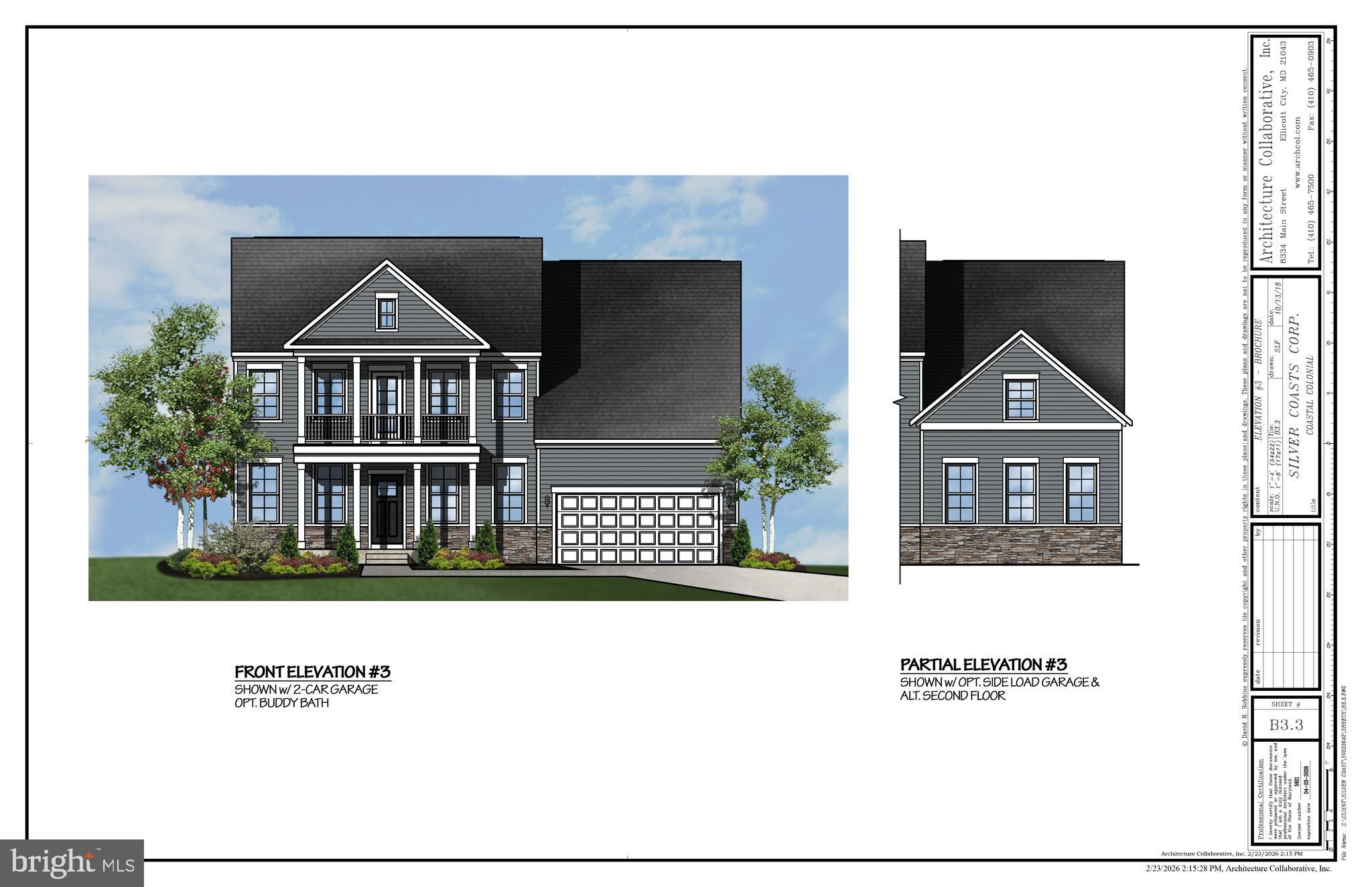 To be build Brand New Luxury home on 1 +/- acre private wooded lot,  proposed silver Coastal Colonial elevation # 3 with front portico off 2nd floor over front porch, many options to choose from