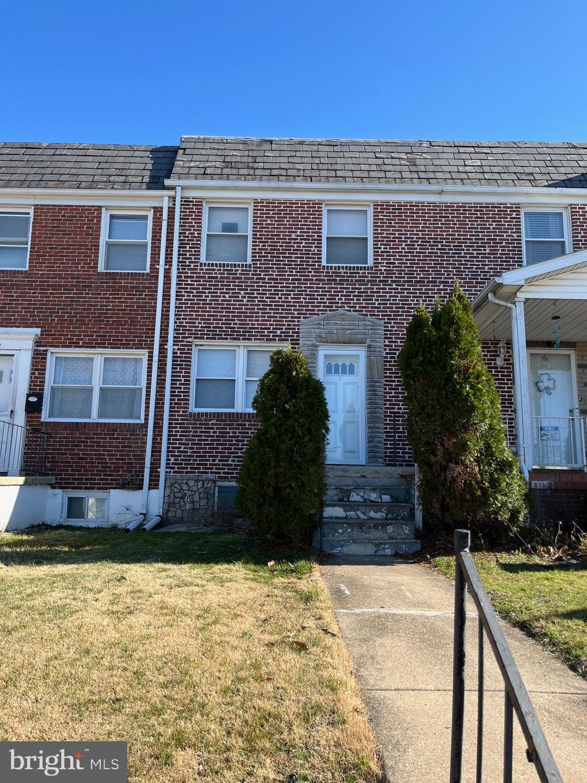 This charming 2-bedroom, 2-bath townhome in NORTHBROOK, Baltimore County, is a fantastic opportunity for anyone looking to invest! You can transform this lovely space into a profitable gem with just a little TLC. You’ll love the convenience of being close to I-695, I-95, Bayview Hospital, and Downtown—everything you need is at your fingertips! The home features a welcoming front porch, separate living and dining rooms, and a deck leading from the kitchen to a fenced backyard. You’ll stay comfortable year-round with Central Force Air Heat and A/C, plus ceiling fans in the bedrooms. The partially finished basement is a versatile space with a full bath, perfect for extra living space or guest accommodations. It even has an exit door to the backyard, which includes a handy storage shed. There's also plenty of potential to create a parking space in the yard. This property is being sold AS IS. See the possibilities