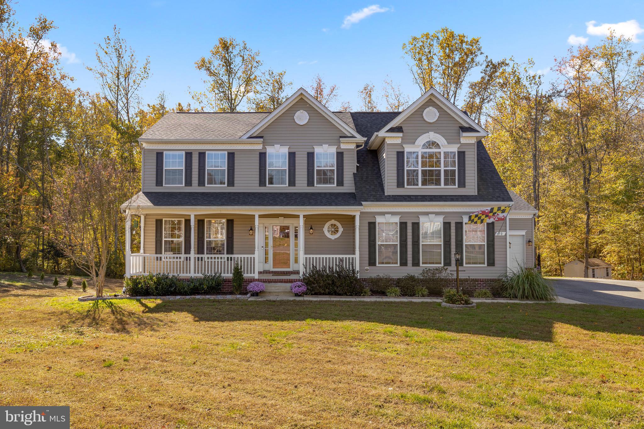 You will love this spacious colonial situated on over 1.5 acres! This home includes an oversized 3 car garage, 9 ft ceilings, hardwood floors, open concept kitchen that flows to great room and deck access with a pool all surrounded by the privacy of wooded acreage. The enormous primary suite features vaulted ceilings, sitting area, large walk in closet and super bathroom. While upstairs, you will find 3 additional bedrooms, an additional full bathroom, plus the washer and dryer for super convenient laundry days!  The walk-out basement was built with 9’ ceilings to accommodate any of your future plans. All with a convenient commute to DC, Annapolis, Baltimore, Southern MD, Andrews AFB, and NSA/Ft. Meade areas.