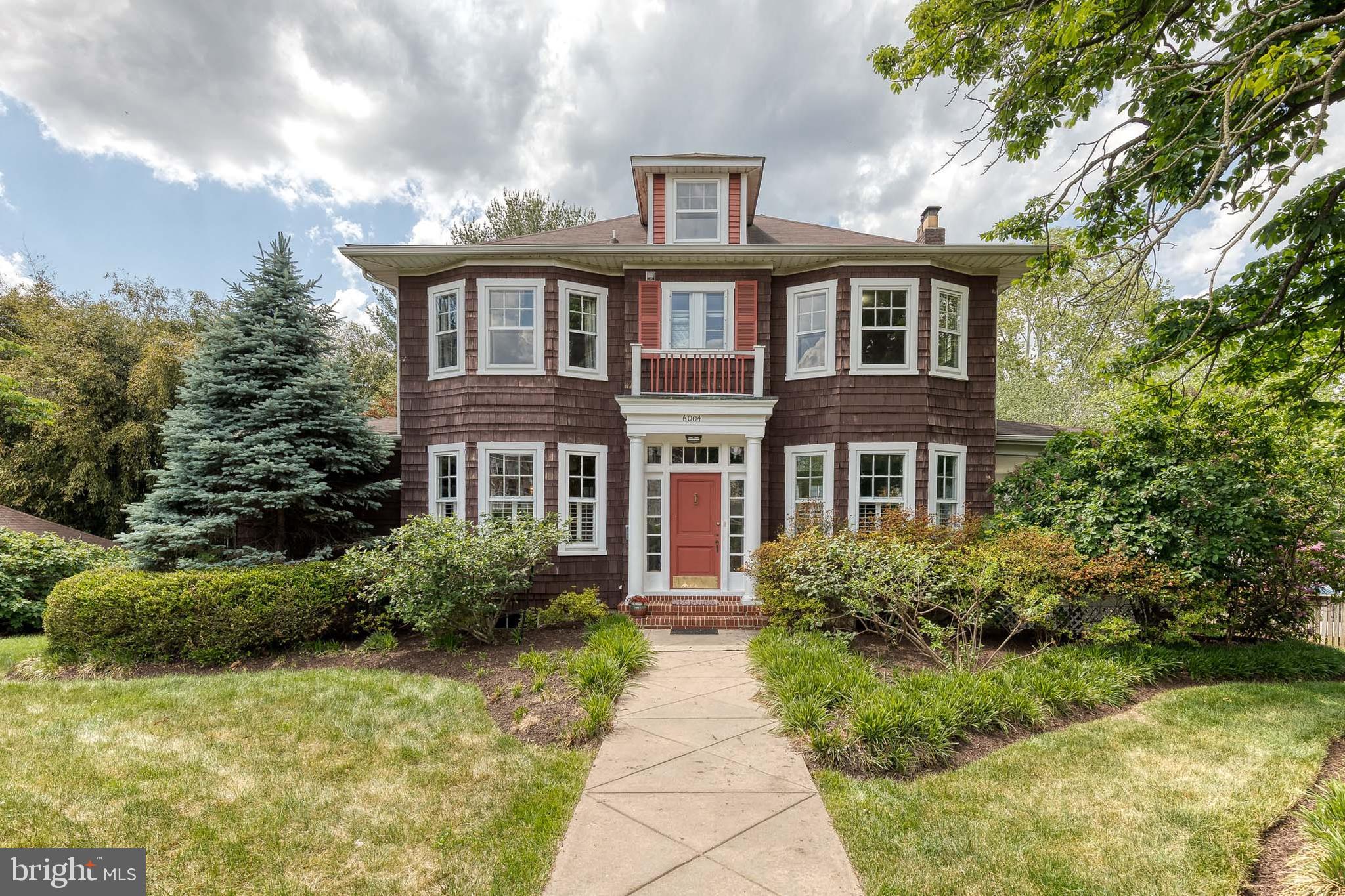 Exceptional Properties. Exceptional Clients. Built in 1923 by the original builder of the neighborhood, this charming 4-bedroom home blends historic character with thoughtful updates throughout. Perched on a perfect corner lot with beautiful gardens, this home was originally designed as a duplex. The home now offers spacious living with an open kitchen and dining area which features a beautifully renovated kitchen (2016) and updated kitchen flooring. ORIGINAL INLAY HARDWOOD FLOORS add warmth to the home on this level. There are one full, one half baths, including a newly renovated upstairs bathroom completed in 2025 with PVC replacements. Also upstairs, there are beautiful refinished heart pine floors. The main level features a convenient half bath and comfortable TV room for additional living space. Interior plantation shutters were installed 3 years ago. Major system updates include a new furnace and AC (estimated 2021), attic heat pump, and new water heater (2024). The roof was replaced in 2019, with newer gutters and gutter guards and updated roofing on the garage as well. Exterior improvements include recently removed trees, fenced yard, and a completely re-sanded BACK patio and terrace completed in 2026. Additional features include an unfinished basement with laundry, additional washer/dryer ADDED upstairs, and a fireplace (as-is) with flue issue noted. Invisible fence is ready for your fur babies! Two car detached garage can be used for cars or storage needs! Nestled in between the charming Mt. Washington boutique and artisan village, two bookstores, Corner Pantry, Bonjour French Bakery, a gourmet wine, cheese and spirits shop, cleaners, two taverns, an award winning auto mechanic garage, and seven gorgeous trails around the beautiful Lake Roland. Come tour this Mt. Washington gem!