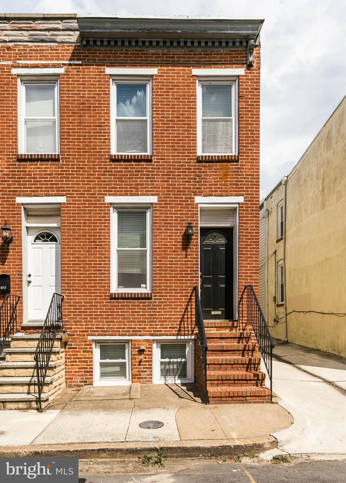 Federal Hill renovated EOG w/ PARKING PAD. Open floorplan. 1,344 sq. ft. including finished basement - could be a den/3rd bedroom. Hardwood flrs, recessed lighting, exposed brick & floating steel stairs. Deck off 2nd floor. Newly updated baths. Large bedroom closets. Gourmet kitchen w/ stainless steel appliances & granite counters. Near restaurants & shopping.  Easy access to I83, I95, MARC Train.