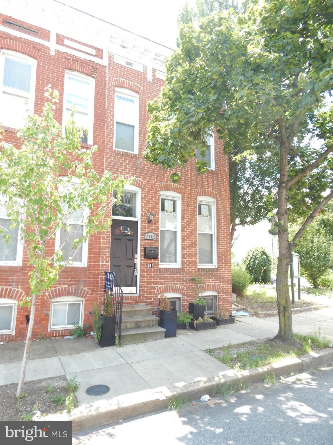 Beautiful renovation of this 3BR 1.5 BA EOG rowhome just 1 block from Johns Hopkins Hospital.  Live Near Your Work Grant from Hopkins. $10,000 City Grant.  $5,000 Community Block Grant.  Own this home for as little as $1,000 down.  Granite counters.  S/S applnces.  Hrdwd Fls.. Fenced yard.  Ceramic tile bath.  2nd fl laundry room. Once you see it, you will call it HOME!
