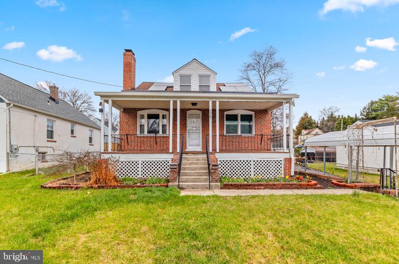 Excellent value in this charming  3-Bedroom, 2.5 bath home  with Beautiful Outdoor Living.  Welcome to this delightful 3-bedroom, 2.5-bath home in Windsor Terrace. A cozy covered front porch welcomes you inside to a spacious living room featuring a wood-burning fireplace and hardwood floors throughout the main level. The main level offers a comfortable layout with a bright dining room, two well-sized bedrooms, and a full bath with a tub/shower combination. The kitchen provides easy access to the home’s living and entertaining spaces. Upstairs, you’ll find a sprawling primary suite complete with a private ensuite bath and a walk-in closet with a stylish barn door.  The lower level expands the living space with a large family room featuring a built-in bar and full-size refrigerator—perfect for entertaining. A convenient half bath and walk-out access lead directly to the backyard.  recessed lighting. laundry room/utility room. Outdoor living is truly special here. The backyard features multiple raised garden beds, ideal for gardening enthusiasts. A covered rear deck connects to a separate screened-in patio, creating the perfect setting for relaxing or hosting gatherings. Separate shed.  Additional highlights include an asphalt driveway with carport and a location that offers easy access to major commuter routes, making it just 20 minutes to Baltimore, Columbia, or Ellicott City, with plenty of nearby restaurants and shopping.  HVAC/oil 2013 unit electric hot water heater, Solar panels for significant energy savings.  Don’t miss the opportunity to make this wonderful home yours!