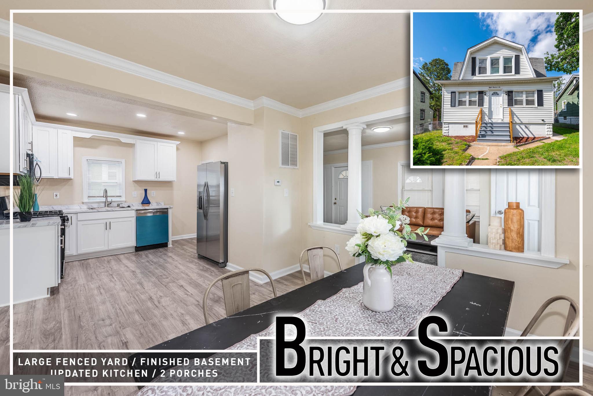 Bright, spacious, and beautifully renovated, this stunning home perfectly blends classic character with modern style across multiple finished levels of living space! A welcoming enclosed front porch sets the tone and provides the perfect spot to relax year-round before stepping into the sun-filled interior. The expansive living room showcases elegant crown molding, custom built-in bookcases, and an inviting layout designed for comfortable everyday living and entertaining alike. A separate dining area seamlessly connects to the gourmet kitchen, featuring stainless steel appliances, ample cabinetry, generous counter space, and an open flow ideal for hosting gatherings.  The main level also offers the convenience of a stylish half bath for guests. Upstairs, the spacious bedroom level includes 3 generously sized bedrooms and a beautifully updated full bath. The Primary bedroom is a true retreat, complete with walk-up access to the finished attic space — perfect for a private office, reading nook, dressing area, playroom, or additional flex space to fit your lifestyle. The fully finished basement adds even more versatile living space and is ideal for a family room, recreation area, home gym, or media room.  Step outside to enjoy the covered rear porch overlooking the private fenced backyard, creating the perfect setting for outdoor dining, entertaining, gardening, or simply unwinding after a long day. This move-in ready home offers the perfect combination of charm, functionality, and modern upgrades!