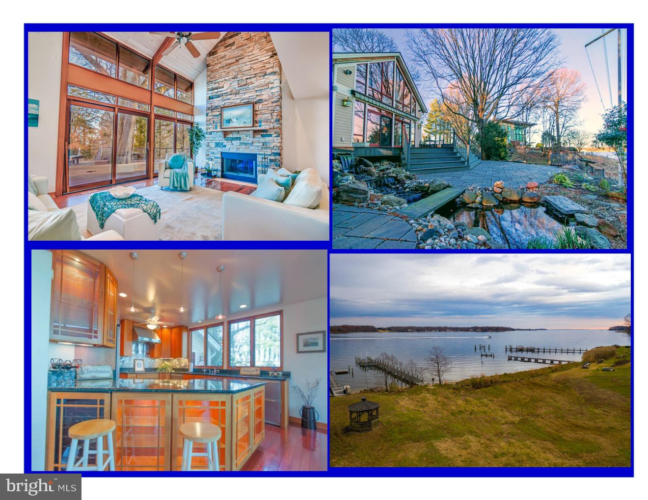 OPEN HOUSE - SAT. SUN. Feb. 8th & 9th - 11am to 2pm, 15th & 16th - 11am to 1pm - * Thank You to Everyone Who Came to Our First Two Opens we Had a Big Turn Out of Buyers! If You Haven't Seen the Property Yet it's a Must See and Will Not Last Much Longer!* Amazing Custom-Built Waterfront Estate Resembling a Ski Chalet sited on almost 2 Acres in Edgewater, MD, boasting a modern open floor plan.  Chef's Designer Kitchen including two cooktops, two refrigerators, wine cooler, ice maker, warming center & more! Many sizable rooms not to mention your personal gym complete with sauna, heated floors, & walkthrough shower. Great Room with 2-sided stacked-stone fireplace, cathedral ceiling & heated floors.  In addition, two baths are equipped with air therapeutic tubs & one bath with a whirlpool tub.  A basement and oversized 2-car garage including space for an Au Pair apartment complete this picture. So get cozy at either of the two fireplaces, entertain on your huge deck & patio listening to the waterfall fish pond & take in the expansive views or hop on your boat/wave runner where the South River awaits! Spacious & private is what this home has to offer yet just minutes to Downtown Annapolis.  Hurry before someone else takes advantage of this incredible offering!