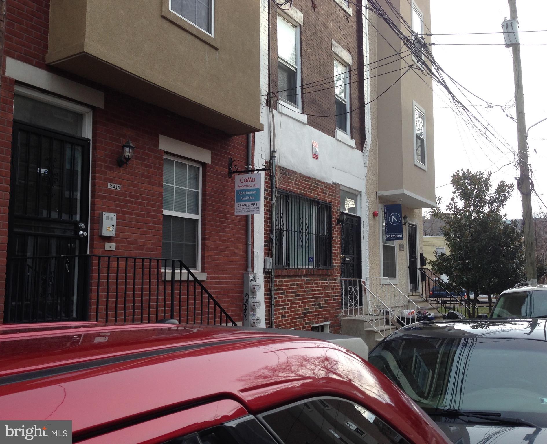 TEMPLE U... Fully Rented  through July 2027
Newer built duplex located just a couple blocks off Temple Universities main campus. This spectacular duplex features 2 large units consisting of a 5 bedroom 3 bathroom and 4 bedroom 2 bathroom units. With historical student rental demand driven by the campus being located just down the street, this building makes for an excellent addition to anyones rental portfolio..  (photos were taken prior to students moving in)
Please call today to schedule your tour.