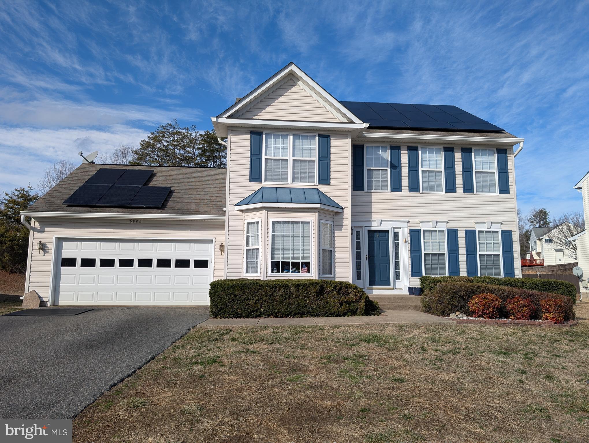 Updates: 3/21/25 The entire main level has been re-painted and the carpets on the main level have been replaced. The Master Bedroom and closet have also been re-painted.  Welcome to 6008 Hot Spring Lane located in the Salem Fields Community. This spacious home features 5 bedrooms and three and half bathrooms and a partially finished basement. The main level has a traditional living and dinning room along with a spacious kitchen and adjacent family room complete with a fireplace. The upper level has four bedroom including  a primary suite with a walk in closet and bathroom. The basement has another bedroom, bathroom and bonus room. The attached 2 car garage is ready for your projects, storage or just parking cars inside.  There is a large deck on the back perfect for weekend cookouts and morning coffee. There is a tree lined hillside in the back providing some privacy from the neighbors in the back. The community has a shopping center attached with some dinning options. Located minutes from Fredericksburg's Premier shopping areas makes this home all the better. The home has solar panels so your electric bill will be minimal throughout the year.