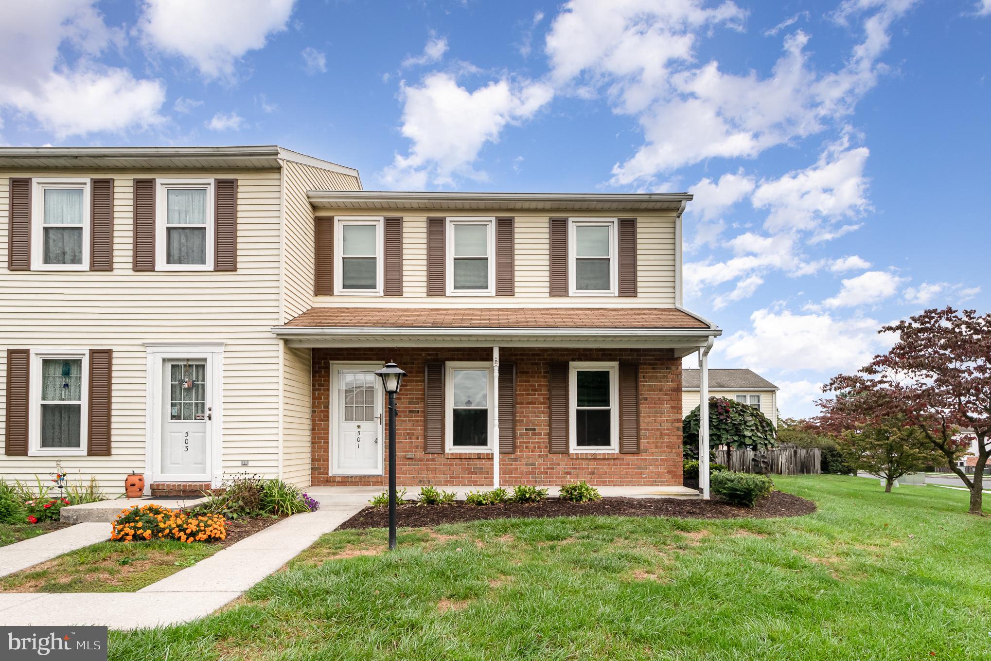 Welcome to 501 Allenview Drive, a well-maintained end-unit townhome located in the desirable Allenview Community in Upper Allen Township, Mechanicsburg. Offering 3 bedrooms, 1.5 bathrooms, and numerous recent updates, this home is move-in ready and waiting for its next owner.

Enjoy peace of mind knowing the major mechanical updates have already been completed, including a new heat pump installed in March 2025 and a new hot water heater installed in November 2024.

Inside, you'll find attractive luxury vinyl plank flooring throughout the living room, dining area, kitchen and first-floor hallway, while the bedrooms feature comfortable carpeting. The functional layout offers comfortable living spaces with plenty of natural light.

As an end unit, you'll appreciate the added privacy and private backyard, all while being conveniently located just a short walk from the community pool and other neighborhood amenities.

The full, unfinished basement provides abundant storage space or offers endless possibilities to finish and customize to fit your needs.

Don't miss the opportunity to own this well-cared-for home in a convenient location close to shopping, dining, parks, and major commuter routes.