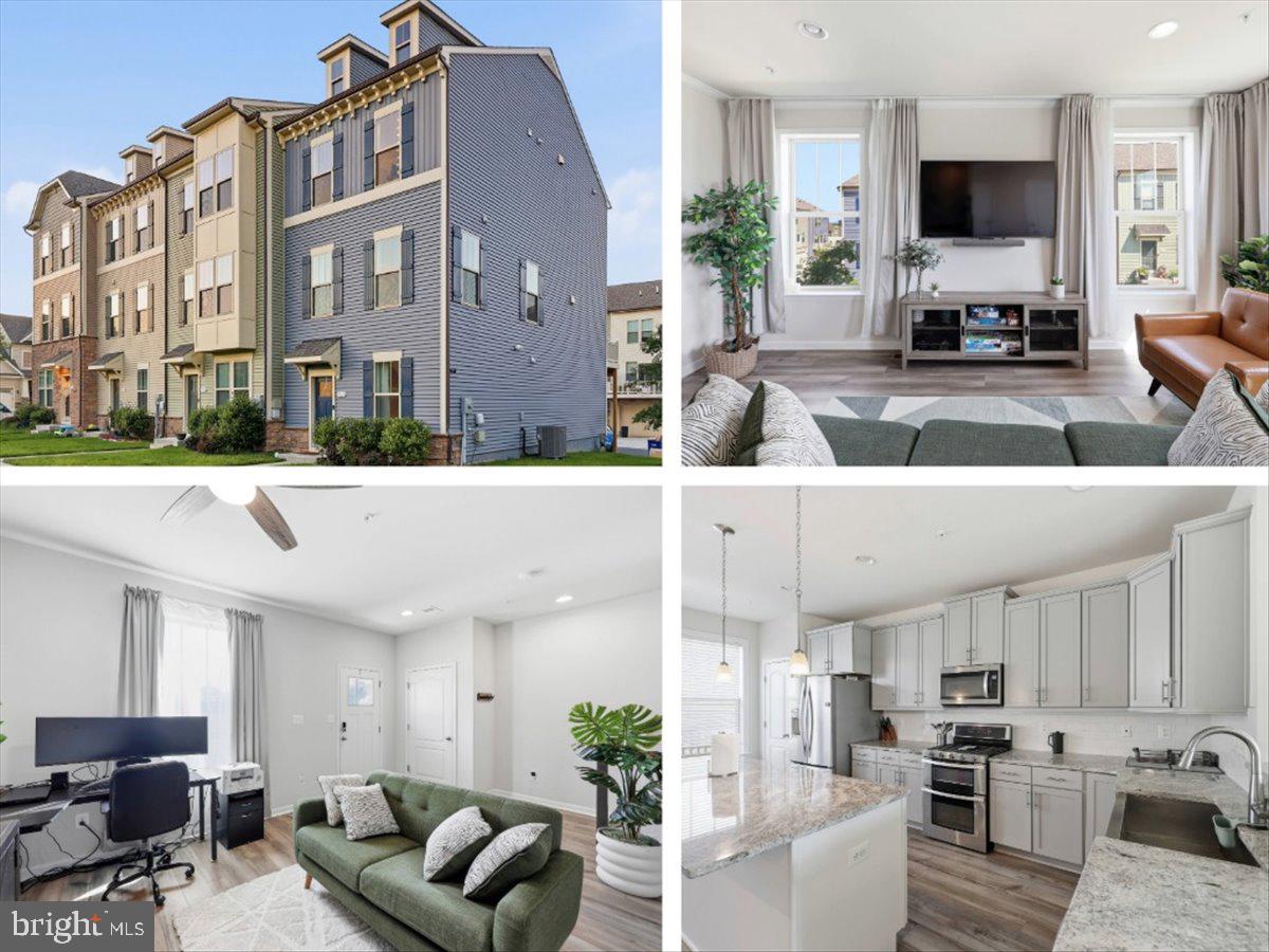 Beautifully maintained end-unit townhome with a two-car garage in the sought-after Tuscarora Creek community. This spacious home offers 3 bedrooms, 3 full bathrooms, and 1 half bathroom. The primary suite features a walk-in closet and a private en-suite bathroom with a beautifully tiled tub/shower combination, dual vanity sinks, and luxury vinyl plank flooring. The well-appointed kitchen showcases gray cabinetry, granite countertops, stainless steel appliances, and a large center island, making it ideal for both everyday living and entertaining. The adjoining dining area provides a convenient and inviting gathering space. Luxury vinyl plank flooring extends throughout the home, adding both style and durability. The lower level offers exceptional flexibility with ample space for a home office, recreation room, fitness area, or guest retreat, along with a full bathroom. Residents of Tuscarora Creek enjoy outstanding community amenities, including a clubhouse, swimming pool, walking trails, and playgrounds, providing a resort-style lifestyle close to everyday conveniences.