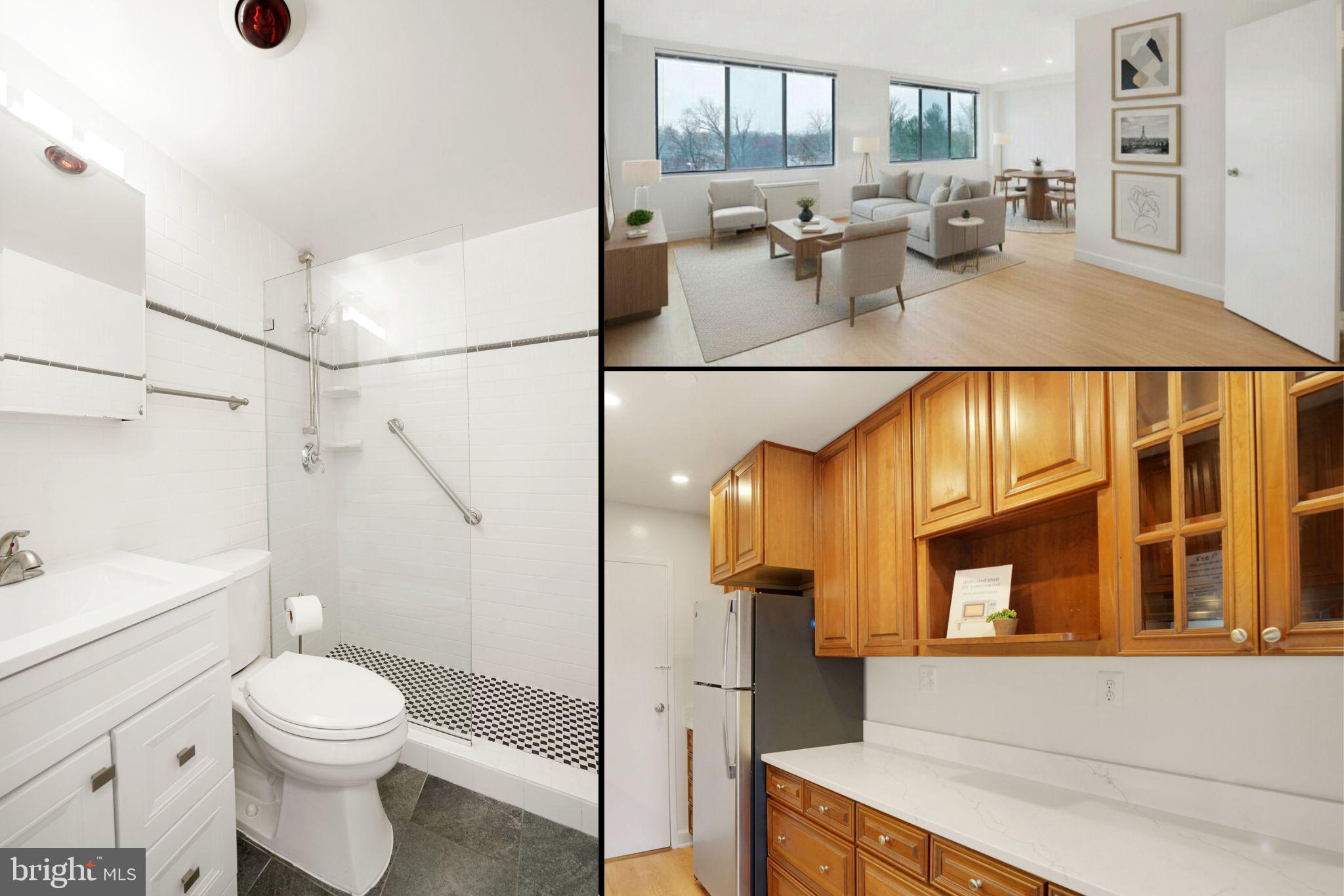 Back on the market due to Buyer default,  No fault of the property or the seller --->>>$30K IN RECENT RENOVATIONS! •• Beautifully updated 1 bedroom, 1 bath condo in River Towers, offering 714 SF of comfortable, modern living. ••• All NEW UPDATES completed in OCT/NOV 2025 include:  waterproof LVP flooring throughout, fresh paint on all walls, ceilings, doors & moldings, light fixtures, recessed lighting, quartz kitchen counters with an under mount sink, modern circuit breakers,  bathroom vanity/sink/light fixture, cordless blinds throughout, two (2) thermostats, doorknobs, and a smoke alarm. ••• The open COMMON  AREA offers a flexible layout, new lighting, LVP floors, cordless blinds, and multiple closets, including a large walk-in closet that can double as an office.  •• The UPDATED BATHROOM features a lovely frameless shower door, modern tiles (floor & walls), and brushed-nickel hardware.  2025 bath updates include new lighting, sink & vanity with STORAGE above and below the sink.  •• The BEDROOM  includes new LVP flooring, a new light fixture, a new thermostat and a custom closet organizer.  •• The updated KITCHEN  includes MAXIMUM STORAGE above & below, plus new quartz counters & sink (2025), refrigerator (2024), dishwasher (2024), disposal (2024), gas stove, range hood, solid wood cabinets, under-cabinet lighting, a dedicated microwave shelf, and a convenient kitchen garage for more hidden storage. •• STORAGE is plentiful with 4 closets. •••• CONDO FEE INCLUDES: Everything! --> gas, electricity, heat, cooled air, sewer, water, trash, and snow removal.  Cable/internet if you choose to purchase. •••• COMMUNITY AMENITIES INCLUDE: outdoor pool, exercise room, party room, convenience store, beauty salon, basketball and tennis courts, picnic area, tot lots/playground, garden area, lighted parking lots, and landscaped common areas. Everything at your fingertips! •• This condo is ideally located near the Potomac River, GW Parkway, Old Town Alexandria, and the Mt. Vernon Trail, this home sits in a desirable community with easy access to a community center, grocery, coffee, retail, and dining options. •• Commuting:  easy access to  Rt 1/GW Parkway/495/395/Pentagon/ Ft Belvoir.