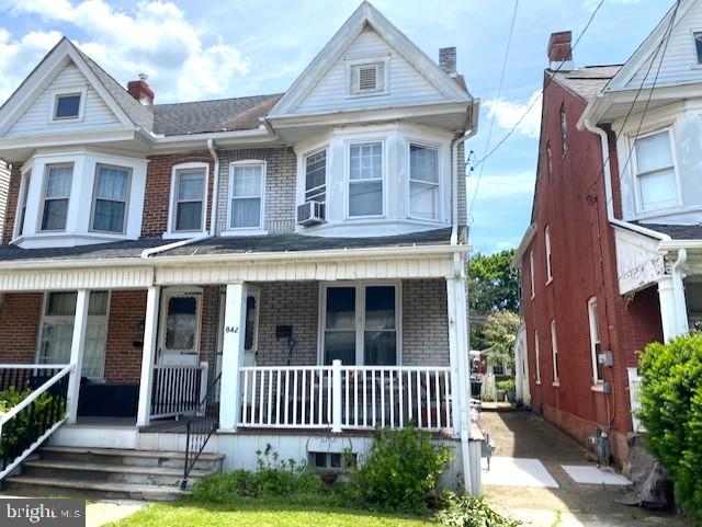 Welcome to this affordable twin home in the highly desirable Borough of Emmaus. This 3-bedroom, 1.5-bath home offers an excellent opportunity for first-time buyers, investors, or anyone seeking the charm and convenience of in-town living. A covered front porch welcomes you into a spacious living room and dining room combination. The kitchen includes a gas range and convenient access to the backyard, making outdoor entertaining and everyday living a breeze. Upstairs, the second floor offers three comfortable bedrooms and a full bathroom, including one bedroom with its own private covered porch —an ideal spot to enjoy your morning coffee or unwind in the evening. The third floor provides a walk-up attic with excellent potential to be finished into a fourth bedroom, home office, or bonus living space. Additional highlights include a detached oversized garage with electric service, desirable hot-water radiator heat, gas hot water, a new gas boiler installed in 2022, five replacement windows, and a sump pump for added peace of mind. Located in one of the Lehigh Valley's most sought-after communities, Emmaus is known for its charming downtown, vibrant local restaurants and shops, community events, parks, and walking trails and continues to be one of the region's most desirable places to call home. Don’t miss your opportunity to be part of this!