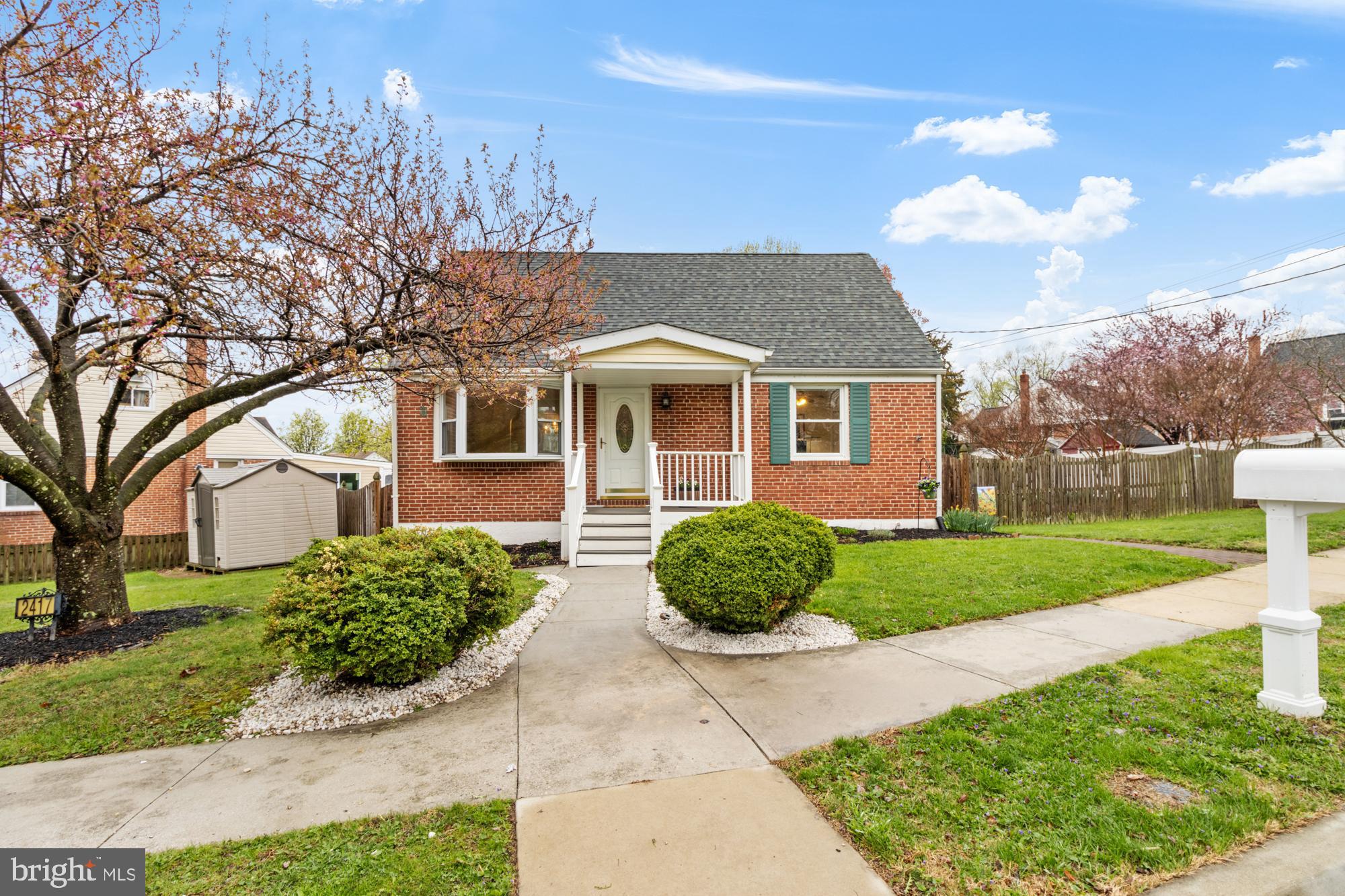 **Don’t miss your chance to own this beautifully updated 4-bedroom, 2-bath Cape Cod, perfectly situated in a quiet neighborhood.** The home features a stunning brick front and a spacious 2021 front porch—ideal for relaxing outdoors. Step inside to find a welcoming living room with updated luxury vinyl plank flooring. Adjacent is the formal dining room, also featuring luxury vinyl plank floors, a 2019 updated light fixture, and a large 2019 highlight window that fills the space with natural light. The eat-in kitchen offers 2023 new Corian Solid Surface countertops; New sink; New Faucet, 2024 New premium backsplash,  2025 stainless steel appliances, and a 2022 garbage disposal—perfect for both everyday living and entertaining. The main level includes two bedrooms with beautiful hardwood floors and a full, updated bathroom. Upstairs, you'll find two generously sized bedrooms, each with custom closets and added storage, accessed via the 2020 new stairs and railing. The finished lower level, updated in 2020, boasts a large family room, second full bathroom, wet bar, ample storage, and a spacious laundry room. Additional updates and features include:  Whole-house interior paint (2021); Living room and hallway ceiling trim (2021); Rear yard drainage system (2020); New HVAC system (2018); New roof (2016); Ameri-Dry waterproofing system (2014, per prior owner – lifetime warranty). This home has been meticulously maintained and thoughtfully updated throughout—just waiting for its next owner. **Schedule your showing today and make this gem your own!**