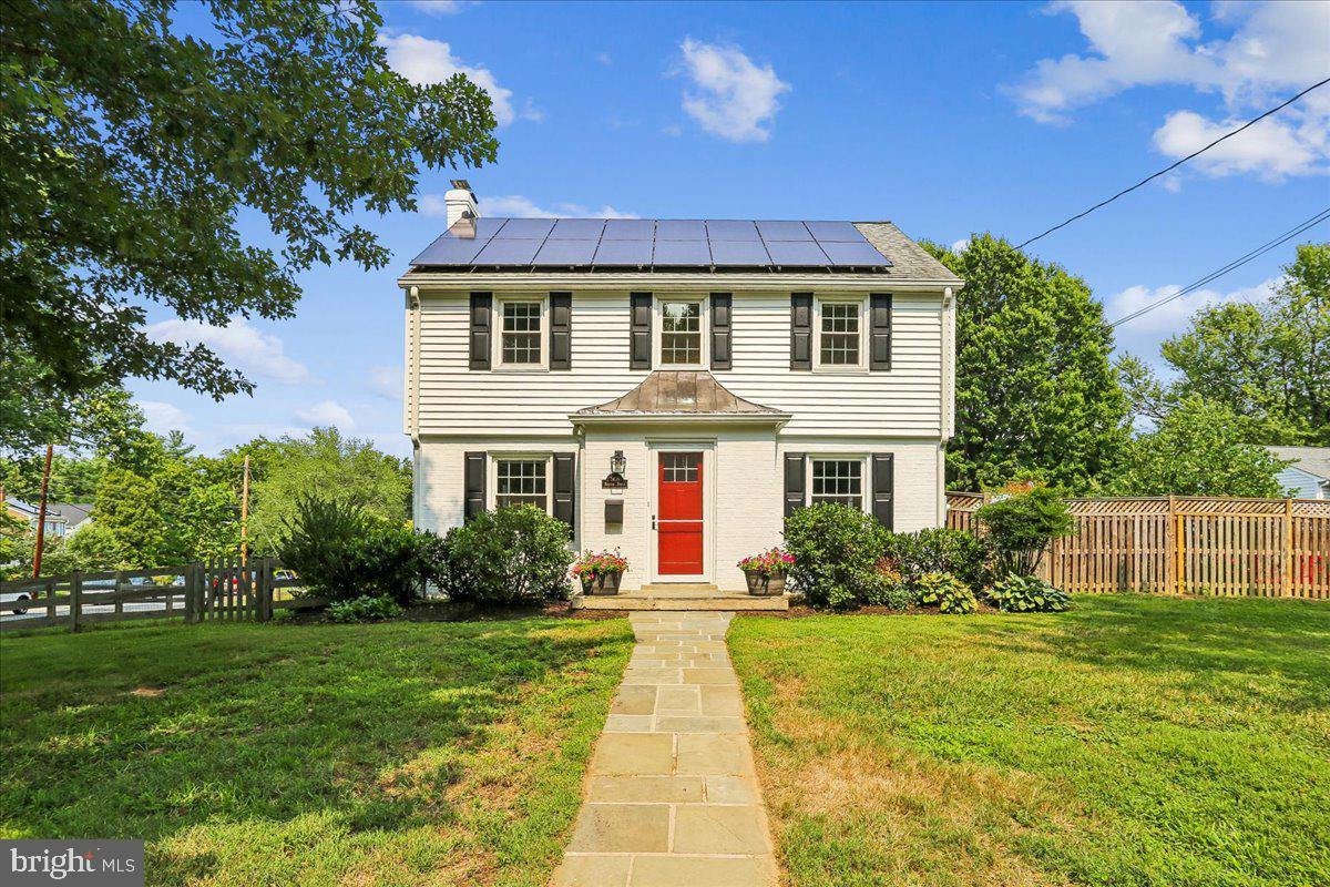 Beautifully updated center-hall Colonial on an extra large corner lot.   The main level features a separate foyer entrance, a renovated kitchen and dining room with yard access, and a convenient powder room. The upper level offers three bedrooms and two full baths, including a beautifully renovated primary suite bath. The finished lower level boasts versatile space for a home office, recreation room, laundry, storage, and a quarter bath. Outside, enjoy the financial savings of fully owned solar panels, the fenced sides and rear yards, patio and firepit area, outside shed, and an unbeatable location!  Convientely located with walking distance to the Forest Glen Metro, Sligo Creek Park and trails, the local farmers market, and neighborhood parks!