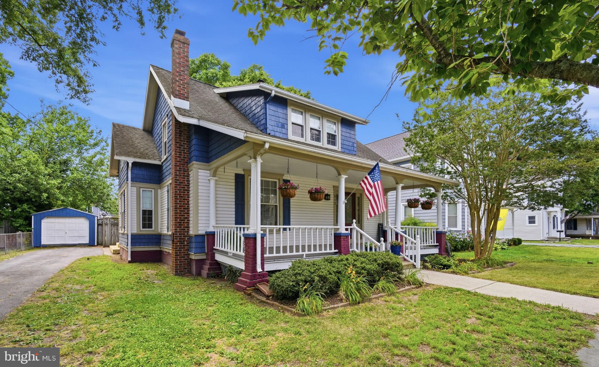 Step back in time while enjoying the comforts of modern living in this beautifully maintained 1900s historic home nestled in the heart of Denton. Rich with character and timeless charm, this spacious four-bedroom, two-bath residence showcases many of the architectural details that make historic homes so special, including original hardwood floors, detailed moldings, tall ceilings, oversized windows, and craftsmanship rarely found in today's construction.
The thoughtfully updated kitchen serves as the heart of the home, featuring granite countertops, a farmhouse-style stainless steel sink, charming breakfast bar seating, and a beautiful greenhouse window that fills the space with natural light. Whether preparing meals or gathering with family and friends, this inviting space perfectly blends functionality with character.
Throughout the home, you'll find generous room sizes, abundant storage, and three bedrooms featuring walk-in closets, providing a level of convenience not often found in historic properties. The main-level bedroom offers flexibility for guests, multi-generational living, or a private home office and is connected to a convenient Jack-and-Jill bathroom.
The formal dining room remains a beautiful nod to the home's historic roots, creating the perfect setting for holiday gatherings and special occasions. During cooler months, the pellet stove in the family room creates a warm and cozy atmosphere while helping to heat much of the home.
Outside, the expansive front porch invites you to slow down, relax, and enjoy small-town living at its finest. Whether sipping your morning coffee, greeting neighbors, or watching the world go by, this welcoming space is sure to become a favorite retreat. The backyard offers a surprising sense of privacy, creating a peaceful escape while still being conveniently located within town.
Living in Denton means enjoying the charm of a walkable historic community filled with local shops, restaurants, parks, waterfront activities, seasonal events, and a strong sense of community. Commuters will appreciate the easy access to Route 404, providing convenient travel to the Chesapeake Bay Bridge, Delaware beaches, Easton, Annapolis, and surrounding employment centers.
This is a rare opportunity to own a piece of Denton's history while enjoying the space, comfort, and conveniences that today's buyers desire.