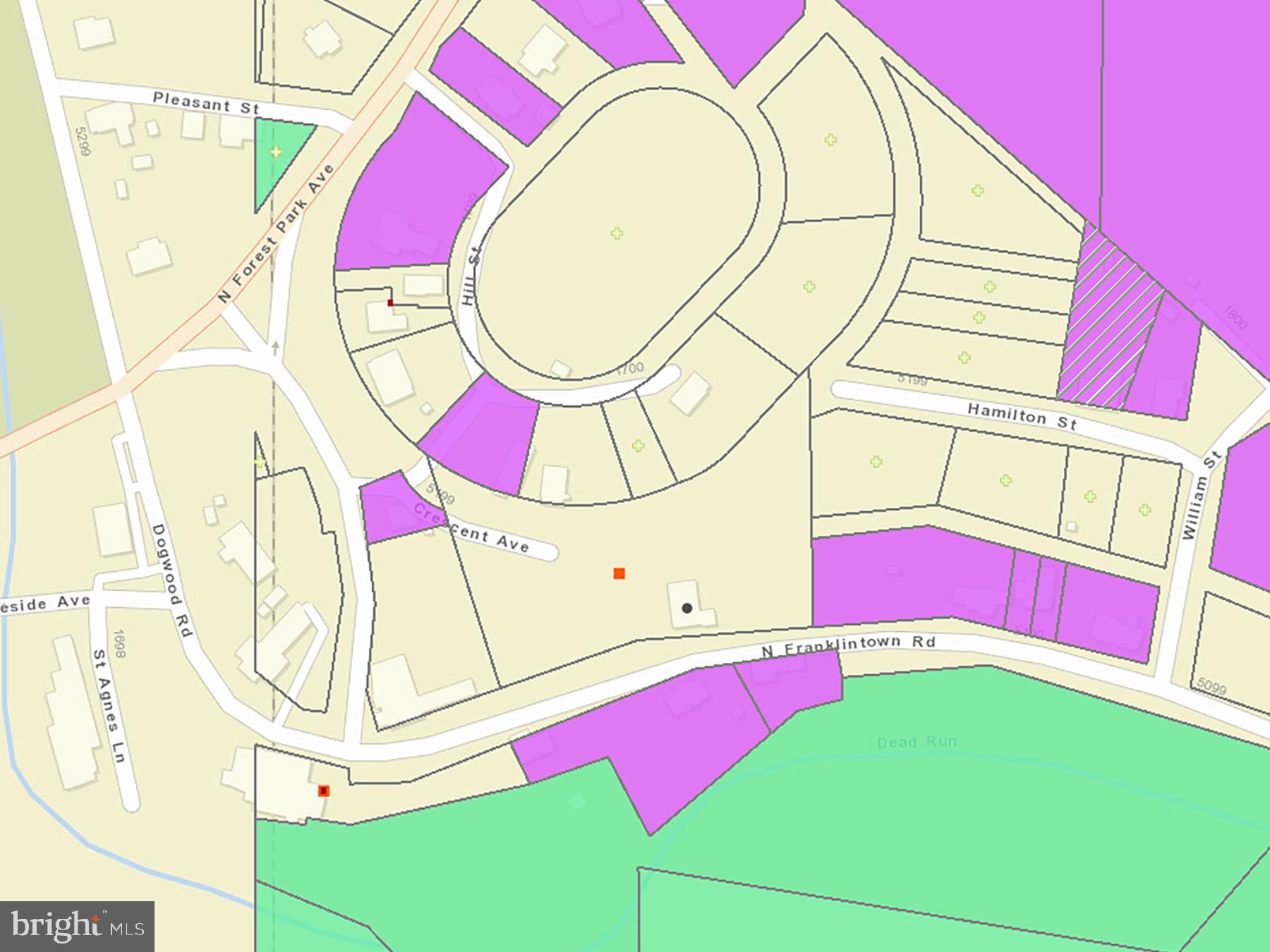 ONLINE AUCTION: Bidding begins 11/17/2023 @ 10:00 AM. Bidding ends 11/21/2023 @ 10:55 AM. List Price is Suggested Opening Bid. Deposit: $5,000. Expansive 1.5 acre +/- lot located in Franklintown area, just inside city limits. Treed and gently sloping; set amongst beautiful residences. Stone walls from prior construction remain. Incredibly secluded yet convenient location adjacent to I-70 and major arteries. 350’ +/- frontage on Franklintown Road. Babbling creek across Road. Proximate to I-695, Social Security complex, Forest Park Golf Course, Gwynn’s Falls hiking, and more. Property is best viewed from Crescent Street on North side or Franklintown Road. Buyer to confirm zoning and lot split / multi-family / commercial possibilities.