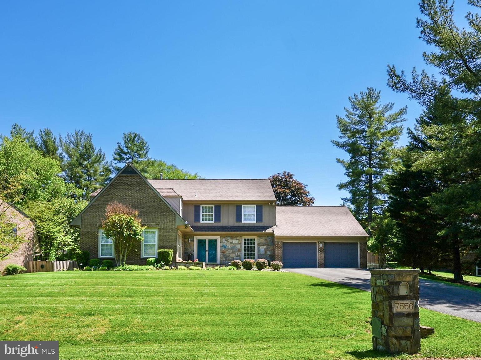 WOW!!! 75k PRICE ADJUSTMENT**Unbeatable value inside the Beltway & Whitman HS Cluster** 7556 Pepperell Drive offers a well-composed balance of space, flow, and livability, with a layout that adapts easily to both daily routines and larger-scale entertaining. A landscaped approach, stone walkway, and covered entry create a welcoming first impression.

Inside, the main level unfolds with a natural sense of connection between spaces. The foyer opens to a gracious living room and a formal dining room positioned for both intimate dinners and larger gatherings. Beyond, a spacious family room anchored by a fireplace and wet bar serves as a central gathering space, with direct access to the backyard, allowing entertaining to extend seamlessly outdoors. A separate study with built-ins provides a refined and functional work-from-home setting or library.

The kitchen, updated with clean-lined slab cabinetry, granite countertops, and stainless steel appliances including a double oven, is thoughtfully integrated into the home’s layout. It offers direct sightlines to the family room and opens to a sunroom filled with natural light. From here, access to the stone patio and rear grounds creates an easy indoor-outdoor transition. The sunroom also connects directly to the two-car garage, adding a layer of everyday convenience.

Upstairs, the primary suite is both generous in scale and well-appointed, with two custom walk-in closets and a spacious bath featuring dual vanities, a soaking tub, and glass-enclosed shower. Three additional bedrooms and two full baths provide flexibility, including one ensuite bedroom. A well-positioned upper-level laundry room enhances the functionality of the floor plan.

The lower level expands the home’s versatility with a large recreation room suited for media, fitness, or casual gathering, along with a full bath, a den for guest overflow or workspace, and a substantial storage room with cedar closet.

Outdoors, the property truly distinguishes itself. Set on over a third of an acre, the stone patio extends into a beautifully terraced and landscaped backyard that feels both expansive and highly usable. Multiple levels create defined areas for dining, play, and relaxation, while still maintaining a cohesive, open feel rarely found at this size. Mature plantings and an in-ground sprinkler system support the grounds, offering a setting that is as functional as it is inviting.

Located within the desirable Whitman High School cluster, the home also offers convenient access to many of the area’s most sought-after private schools, as well as nearby amenities including Downtown Bethesda, Westfield Mall, Tysons and Potomac Village. Commuter routes such as I-495 and River Road provide direct access to Washington, D.C. and Northern Virginia, while the shops and restaurants of downtown Bethesda remain just minutes away. The result is a location that pairs neighborhood calm with regional connectivity in a way that is both practical and enduring.

Come take a second look - main staircase hardwood was exposed and refinished, new carpet in upper level hall and bedroom, powder room and dining room freshly painted! 

Public record reflects total square footage of 5,085. 
All measurements are approximate. Property details and square footage should be independently verified, and not used for property valuation.