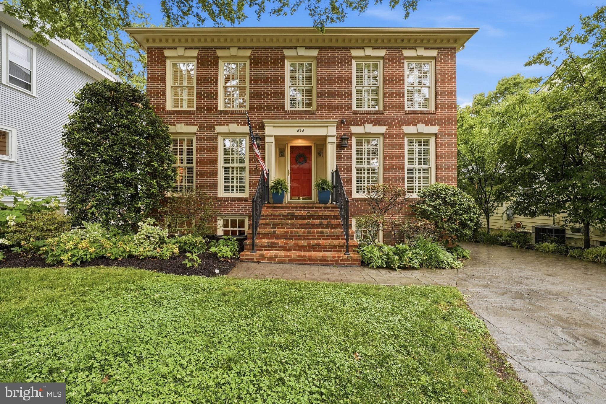 Perfectly  located 5 bedroom, 3.5 bath classic brick colonial with a screen porch,  1-car detached garage, and custom sport court on a quiet block that's walkable to everything! Welcome home to a center foyer, formal dining room and formal living room. A chef’s kitchen with granite counters, stainless steel appliances and sunny breakfast room opens to a family room with fireplace. Step from the family room to a phenomenal screen porch and rear deck + patio that's perfect for entertaining. Upstairs, a spacious primary suite with walk-in closet and large primary bath is followed by three more bedrooms that share a hall bath. The lower level includes a rec room, fifth bedroom, full bath, storage rooms and laundry room with rear walk-out. Ideally located just moments from Crystal City, National Landing / HQ2, DCA, Pentagon City, Del Ray, Old Town  and more. Less than a mile to multiple Metro stations.