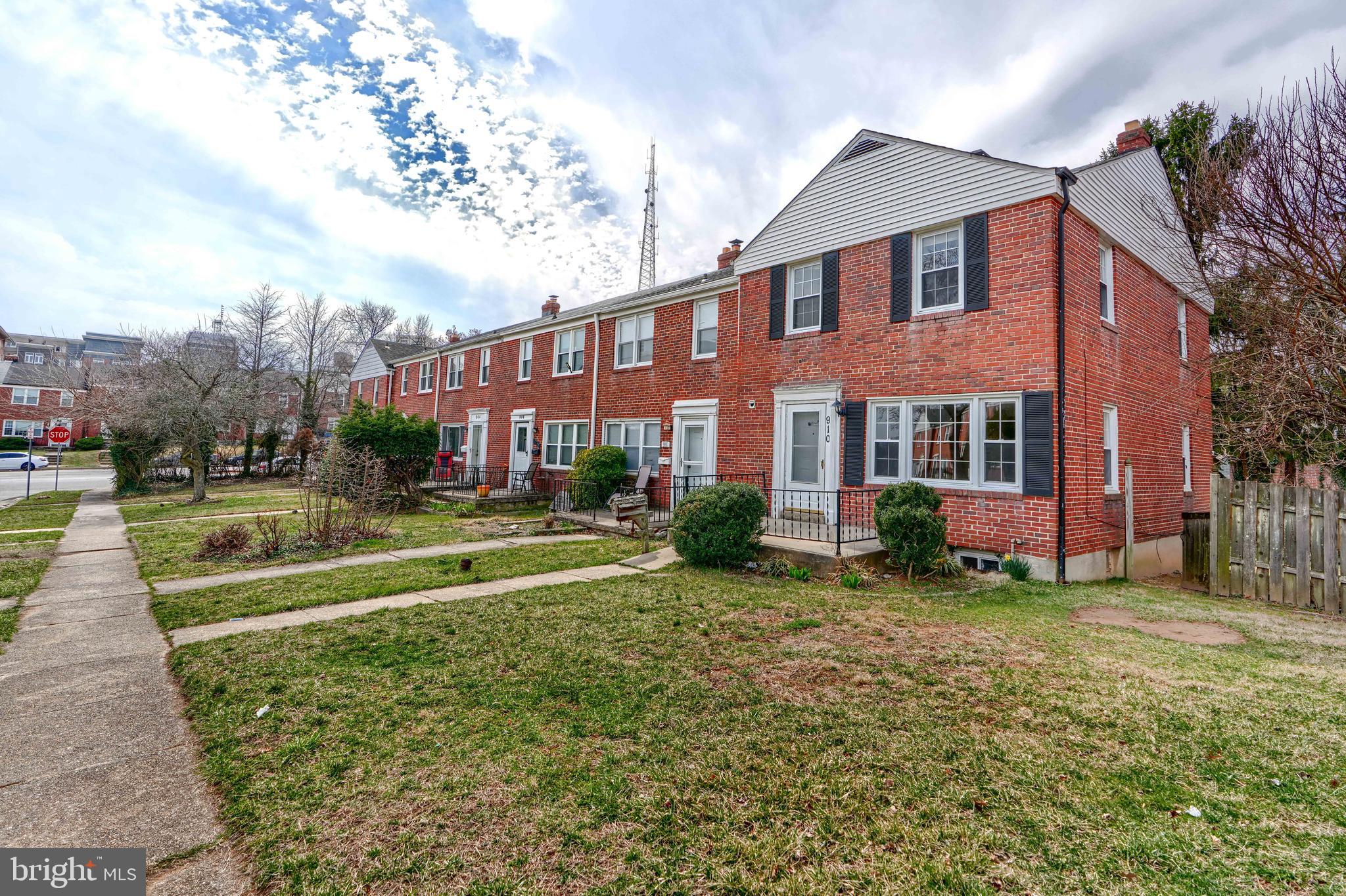 Welcome to 910 Radcliffe Road, a charming 3-bedroom, 2-bath single-family home in the heart of Towson. This beautifully maintained property features a spacious living area with hardwood floors, large windows that provide plenty of natural light, and an open kitchen design for entertaining guests.  3 Bedrooms and 1 full bath on the top floor and a partially finished basement with full bath offers additional living space, ideal for a home office, playroom, or recreational room. A large, fenced-in backyard provides the perfect setting for outdoor gatherings and relaxation.

Conveniently located near Towson University, The Shops at Kenilworth, and Towson Town Center, this home offers easy access to shopping, dining, and entertainment. Major highways and public transportation options are just minutes away, making commuting simple. The quiet, tree-lined street and friendly neighborhood atmosphere make this a perfect spot for all, in one of Towson’s most desirable communities.